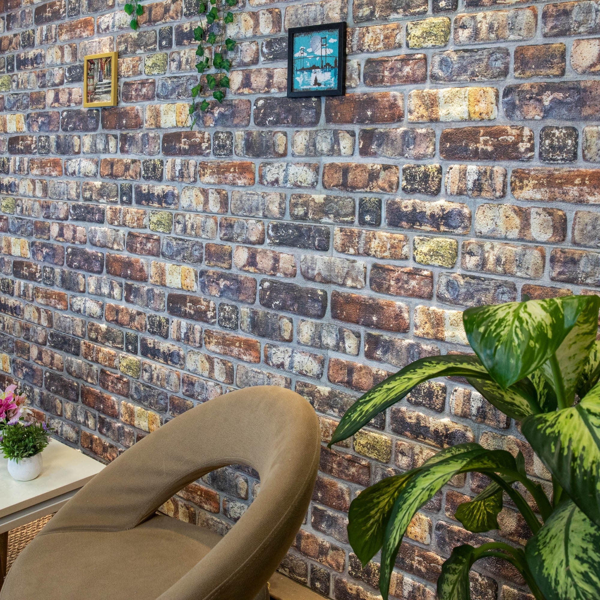 Outlet Multicolored Stone Look Wall Paneling, Styrofoam Facing, Single Panel, Covers 5.4 sq ft