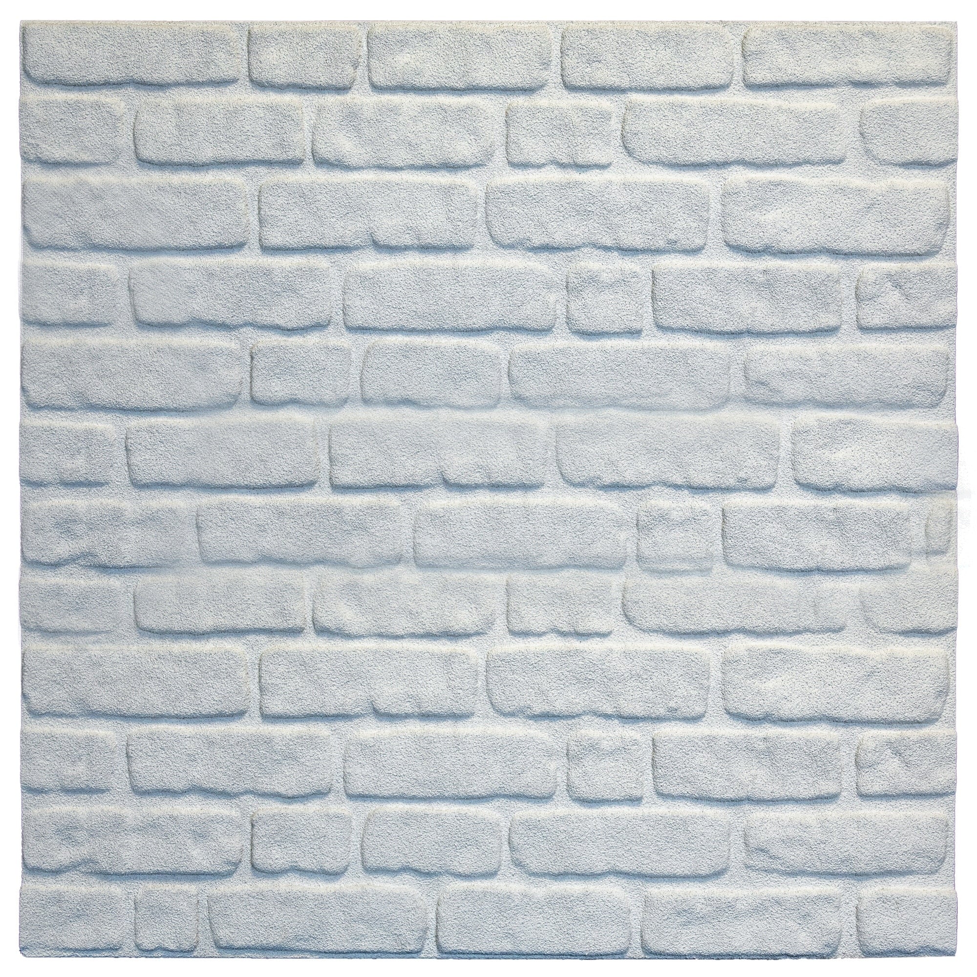 3D Wall Panels Brick Effect - Cladding, White Stone Look Wall Paneling, Styrofoam Facing for Living room, Kitchen, Bathroom, Balcony, Bedroom, Set of 10, Covers 53 sq ft