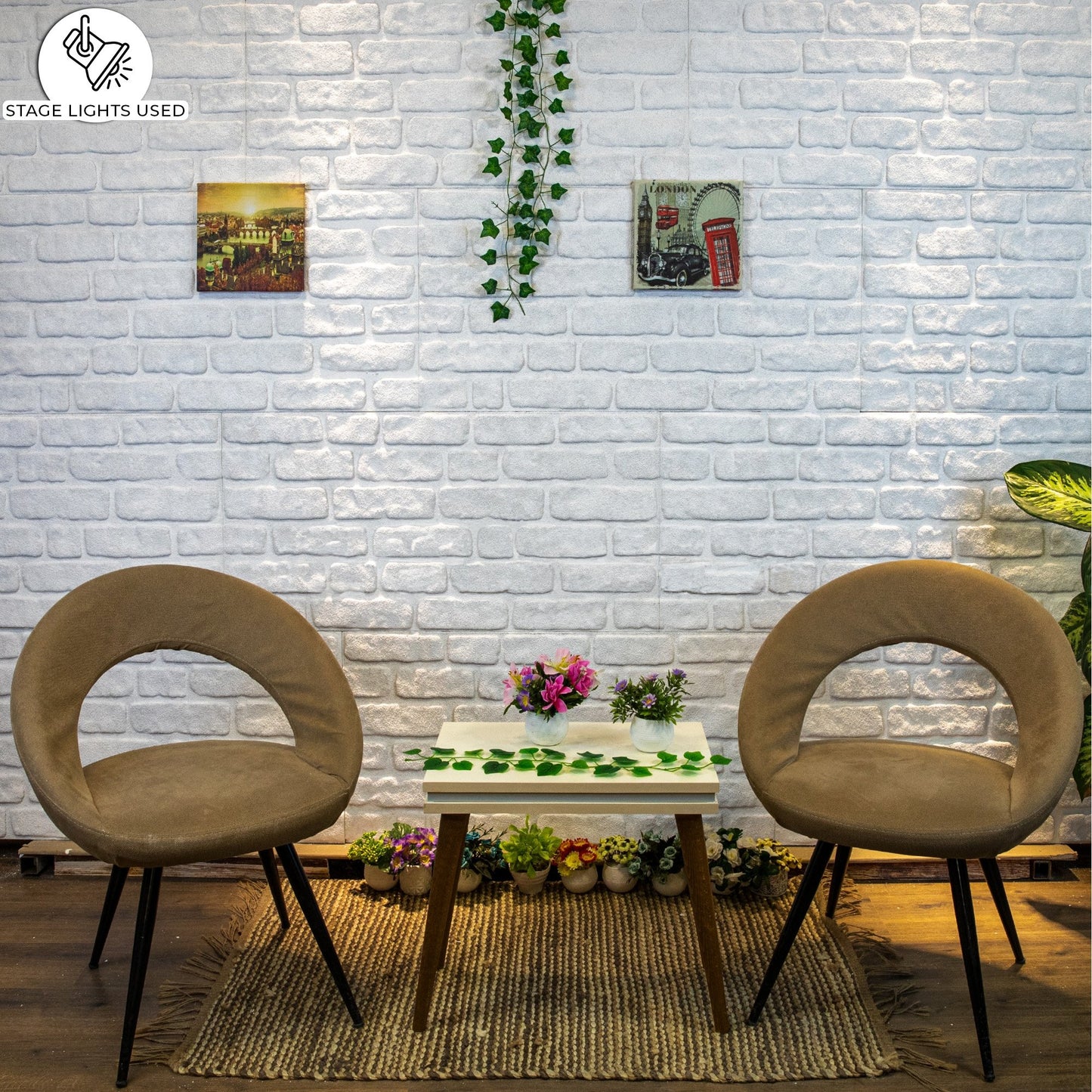 Outlet White Brick Look Wall Paneling, Styrofoam Facing, Single Panel, Covers 5.4 sq ft