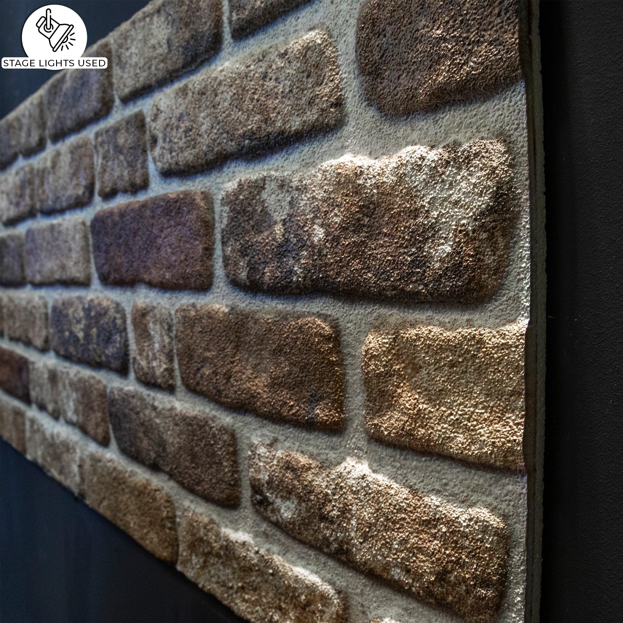 3D Wall Panels Brick Effect - Cladding, Light Brown Stone Look Wall Paneling, Styrofoam Facing for Living room, Kitchen, Bathroom, Balcony, Bedroom, Set of 10, Covers 53 sq ft