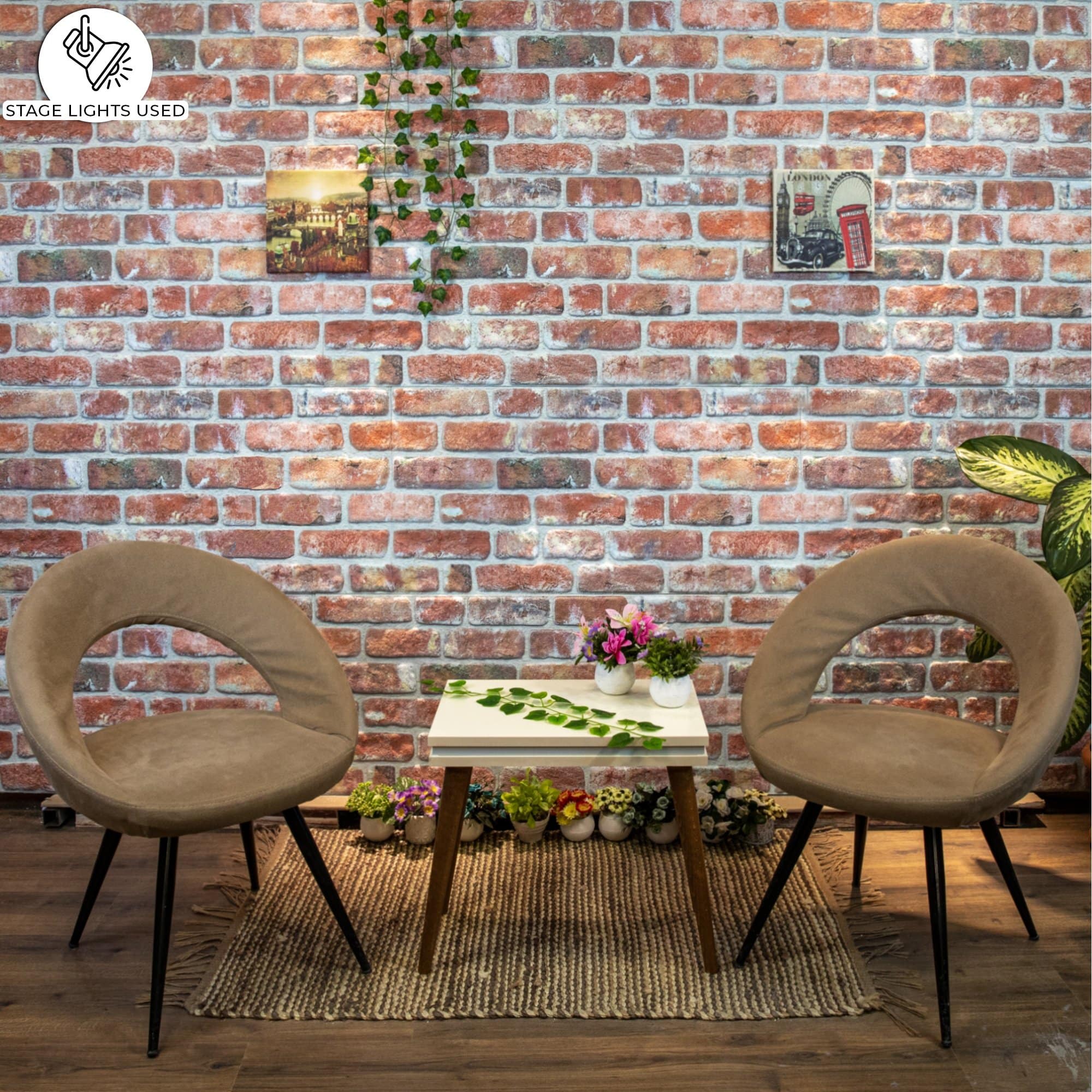 Outlet Red Brown Brick Look Wall Paneling, Styrofoam Facing, Single Panel, Covers 5.4 sq ft