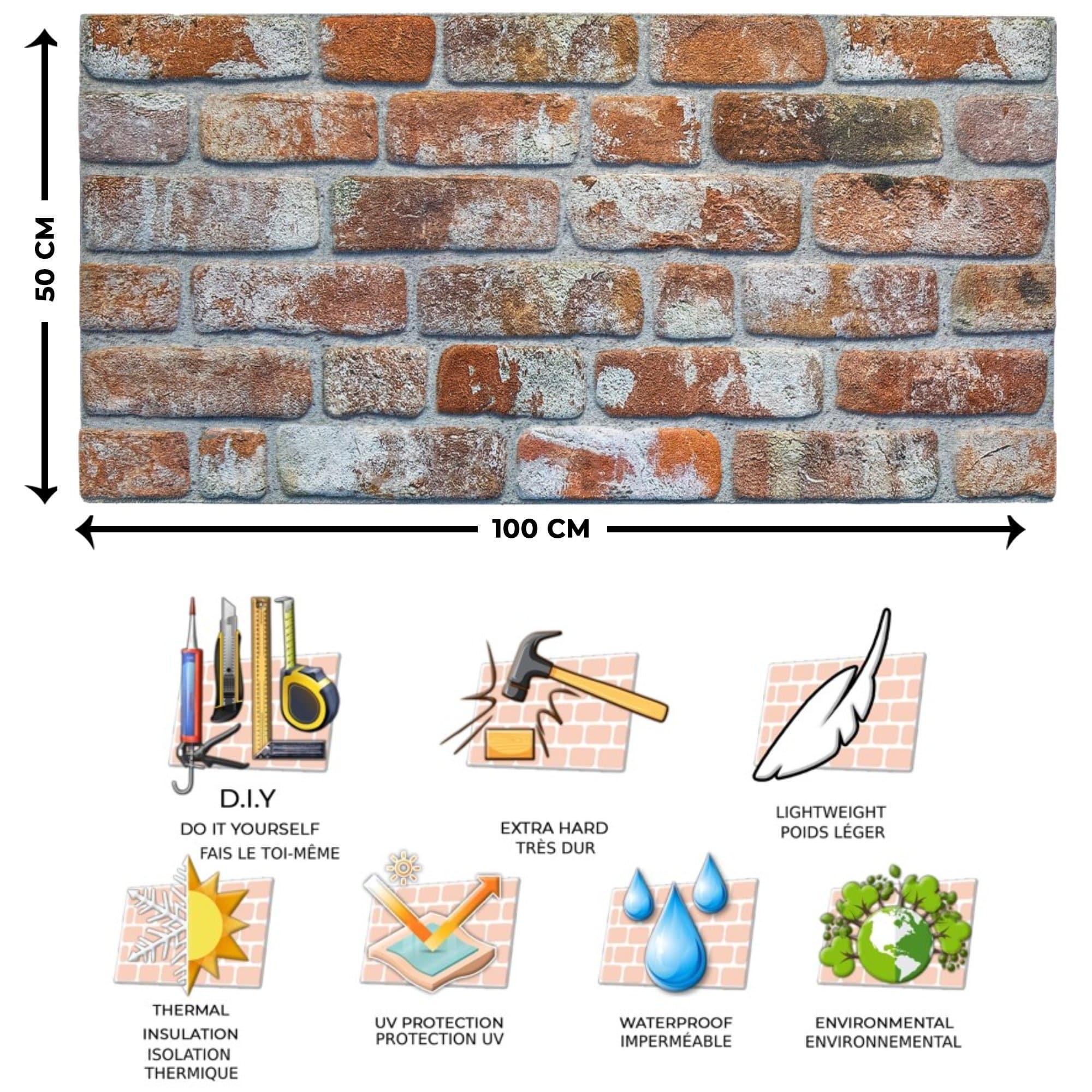 Styrofoam decorative 3D wall panel