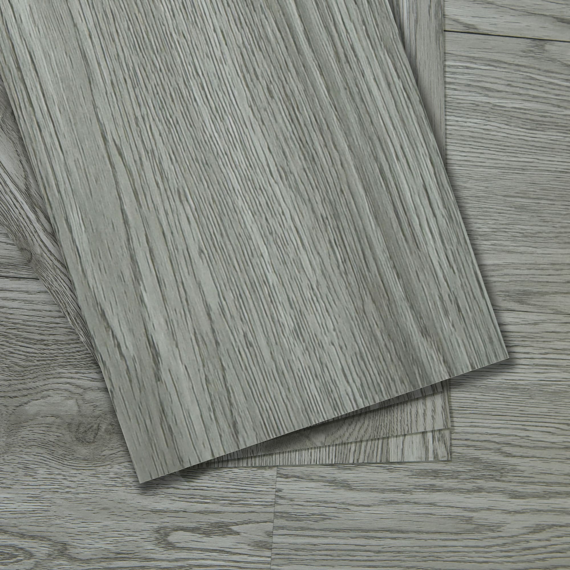 Luxury Vinyl Plank Flooring - DIY Floor Tiles Peel and Stick Waterproof - Self Adhesive Floor Planks - 36 in X 6 in, Grey