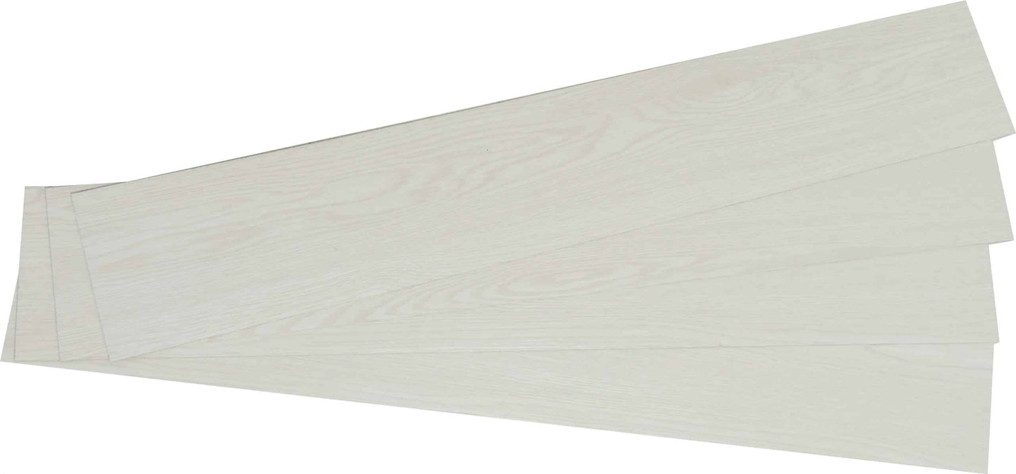Luxury Vinyl Plank Flooring - DIY Floor Tiles Peel and Stick Waterproof - Self Adhesive Floor Planks - 36 in X 6 in, Off-White