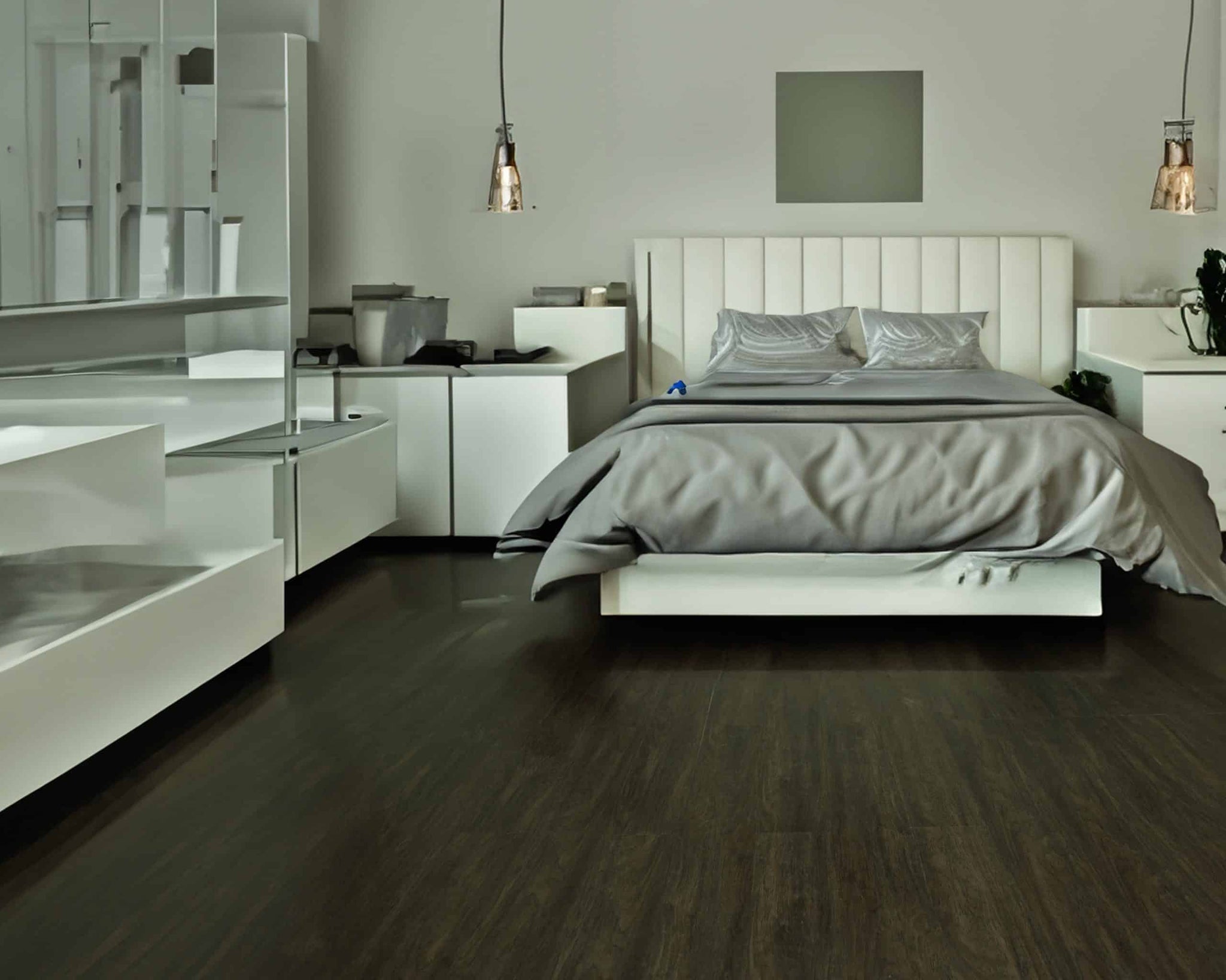 Luxury Vinyl Plank Flooring - DIY Floor Tiles Peel and Stick Waterproof - Self Adhesive Floor Planks - 36 in X 6 in, Taupe