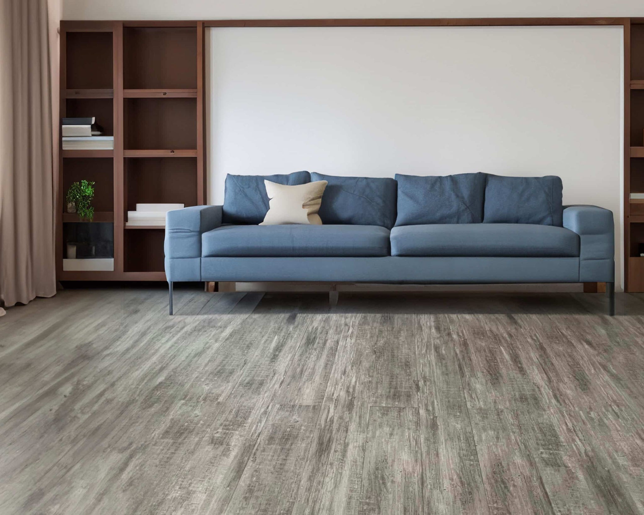 Luxury Vinyl Plank Flooring - DIY Floor Tiles Peel and Stick Waterproof - Self Adhesive Floor Planks - 36 in X 6 in, Spanish Grey