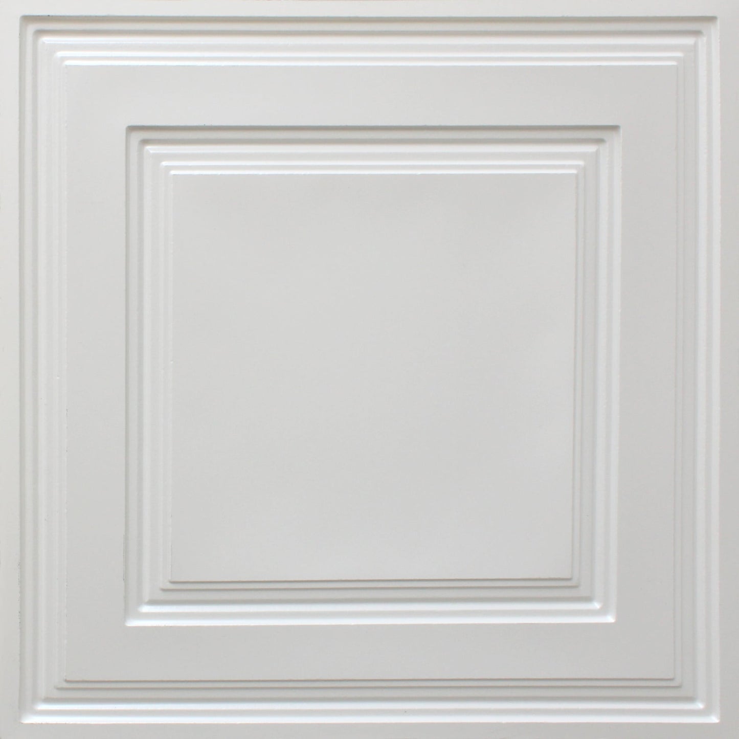 Modern Traditional Pearl White Lay In, PVC 3D Decorative Ceiling Panel, 2 ft X 2 ft (60cm X 60cm), 4 sq ft (0.37 sq m) each - Single
