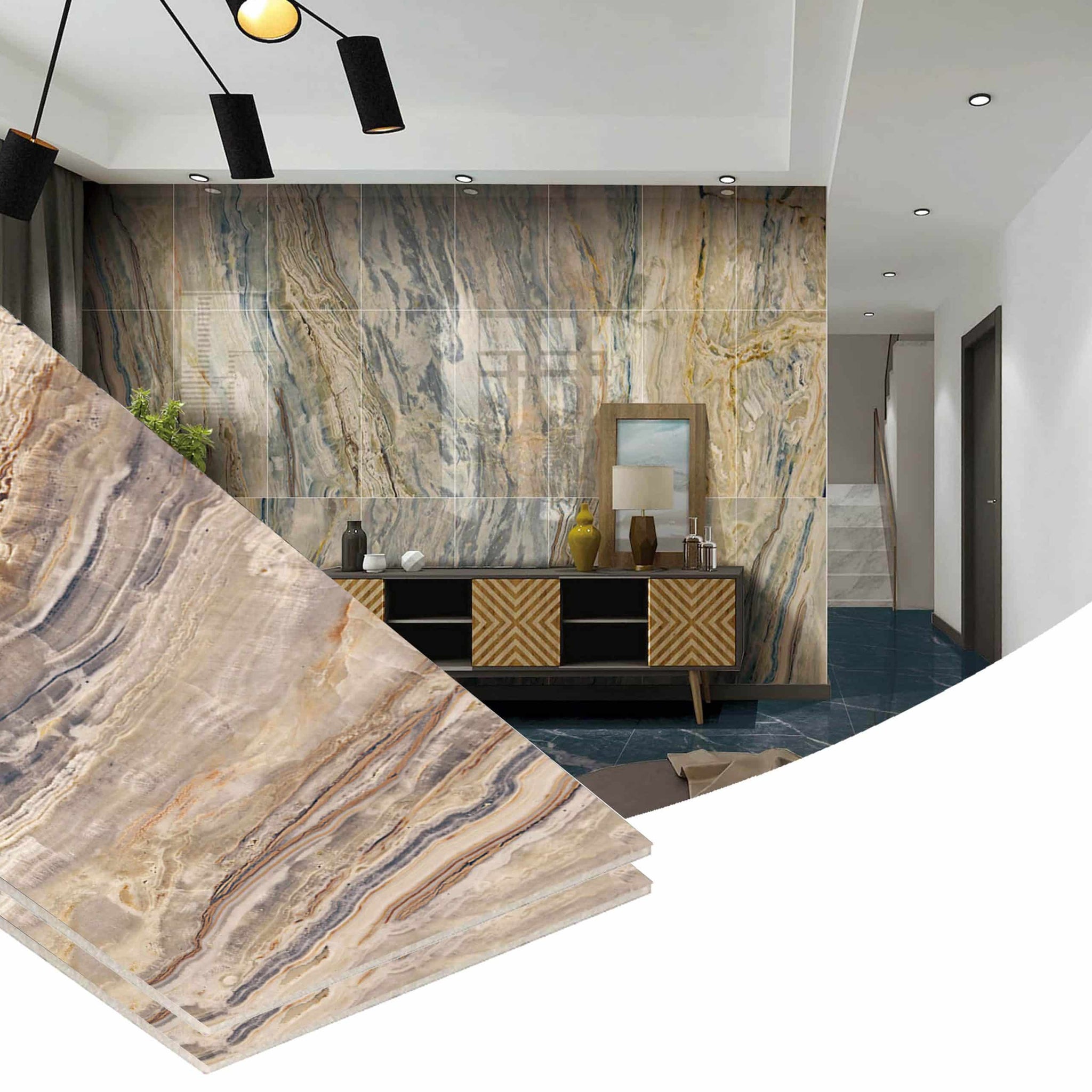 Peel and Stick Wall Panels in Beige, Brown, 24 in X 12 in