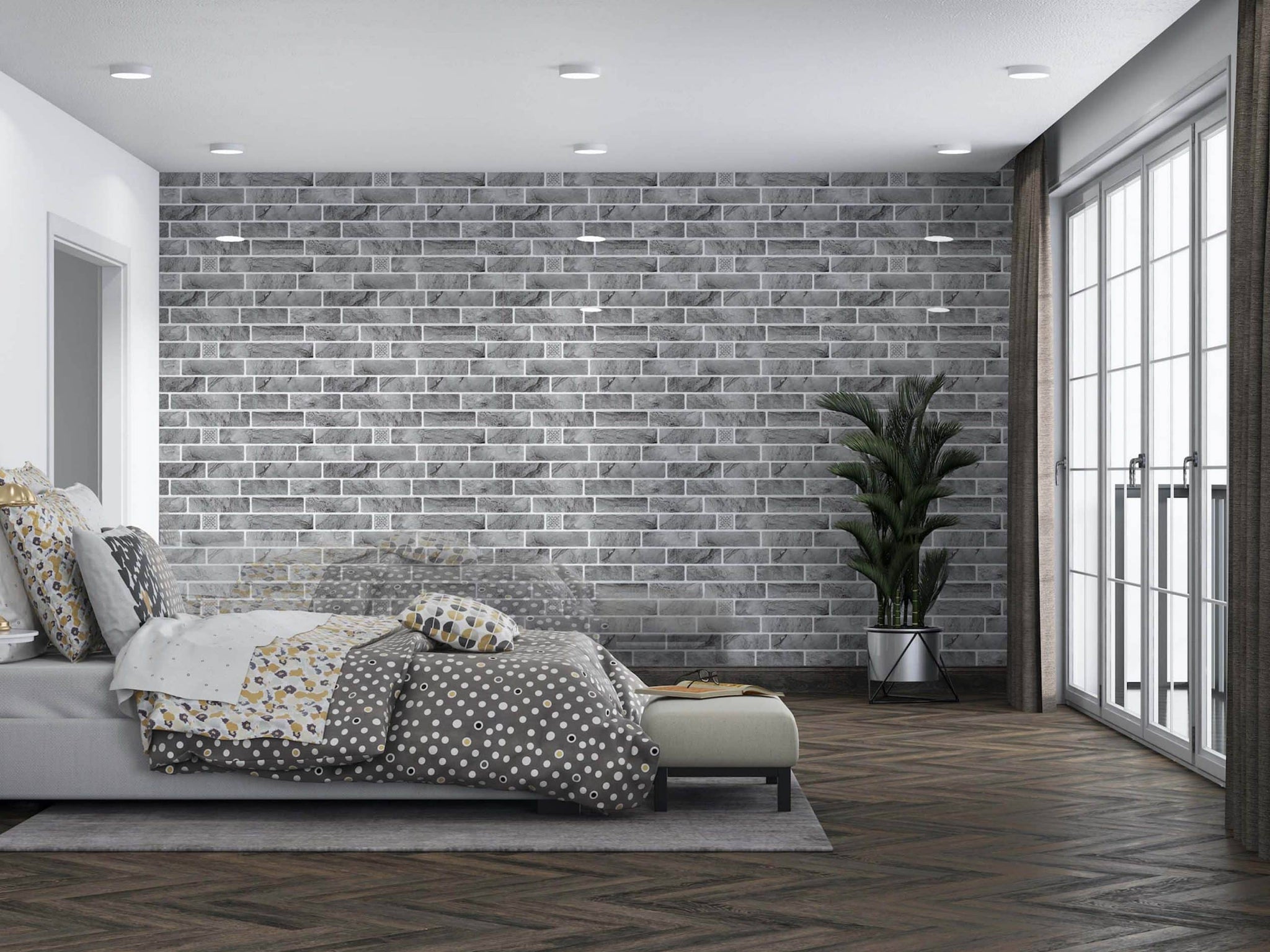 Peel and Stick Wall Panels in Charcoal