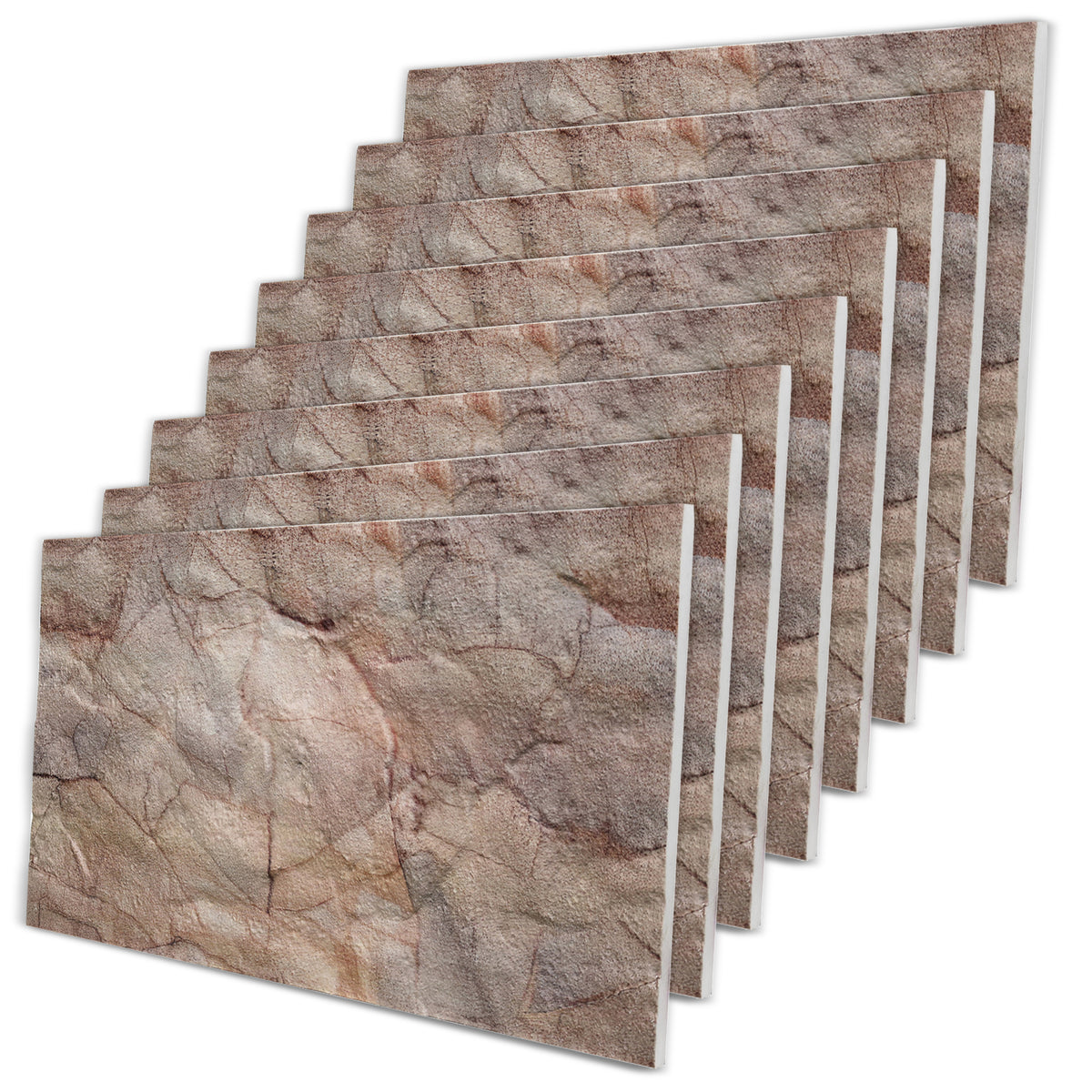 3D PU Stone Wall Panels, Beige & Reddish Brown, Styrofoam