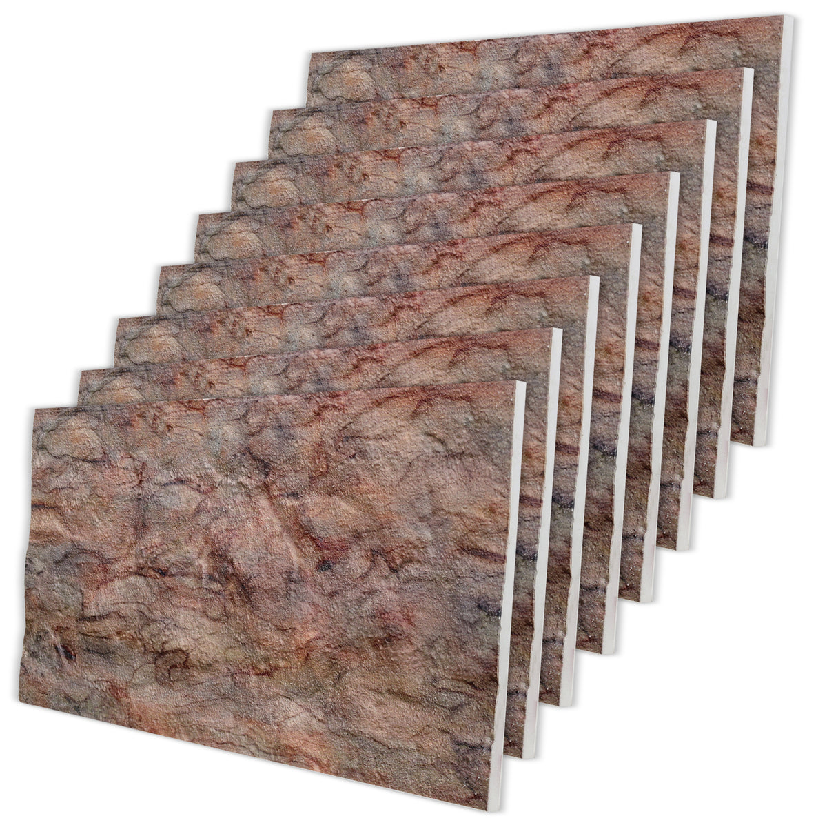 3D PU Stone Wall Panels, Reddish Brown & Peach, Styrofoam