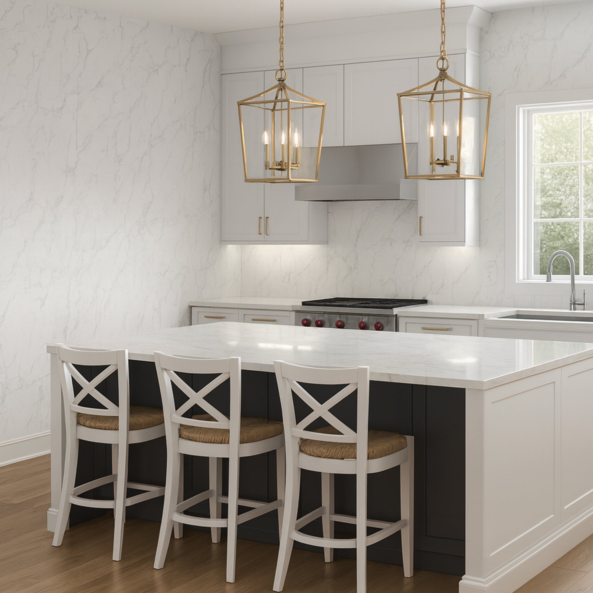 UV Marble Full Size Wall Panels 4ft x 9ft, High Gloss Panels - Backsplash, Bathroom, Accent Walls - White, Grey Veins