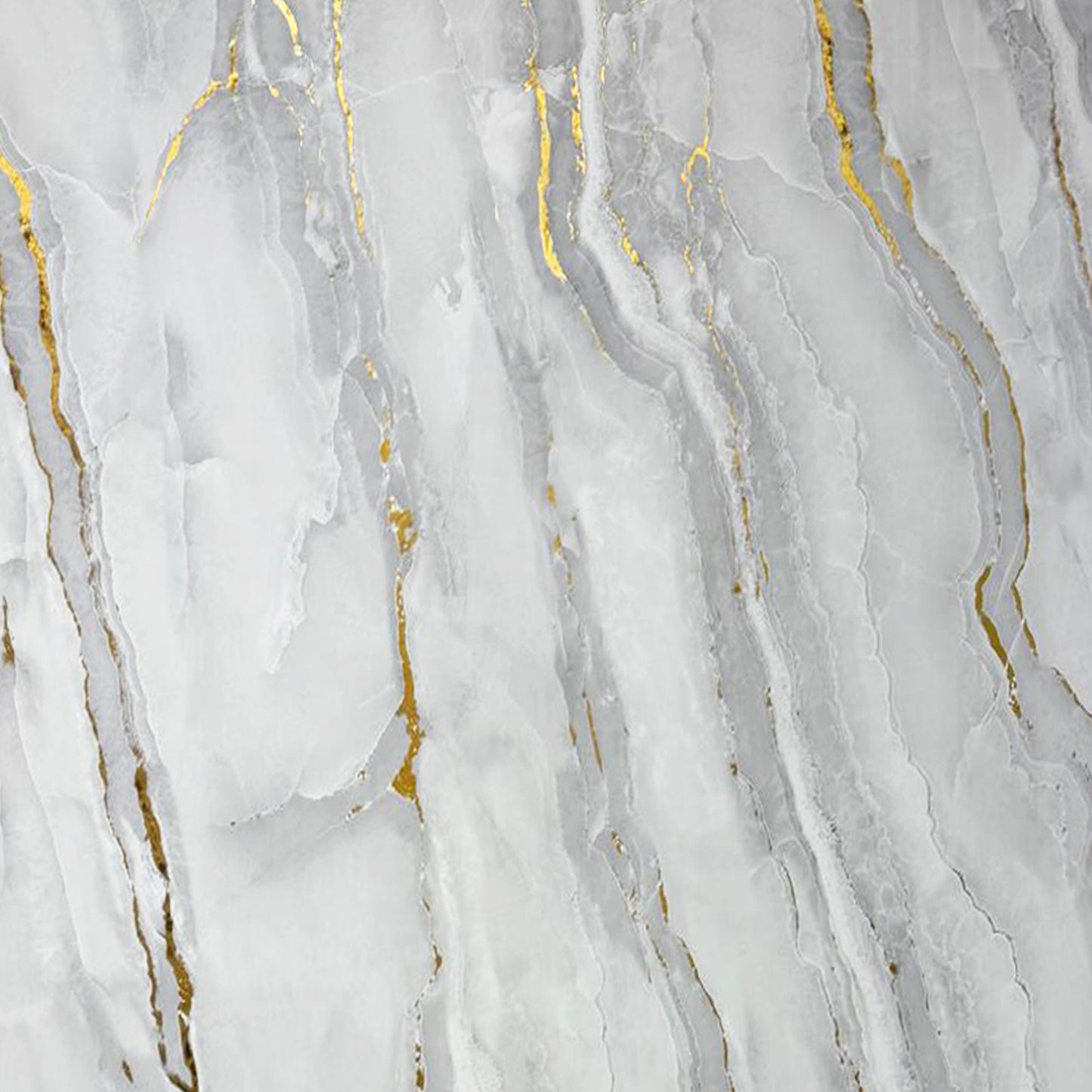 UV Marble Full Size Wall Panels 4ft x 9ft, High Gloss Panels - Backsplash, Bathroom, Accent Walls - Grey, Gold Veins