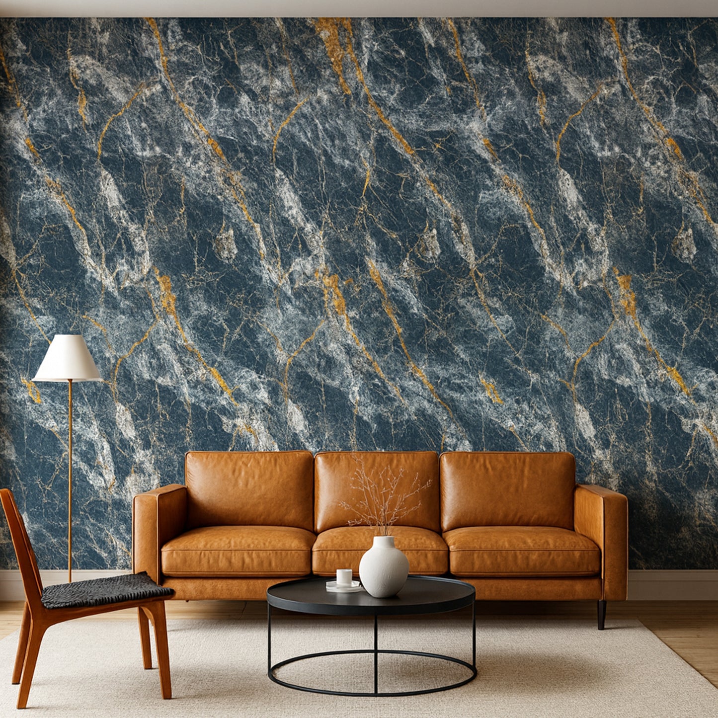 UV Marble Full Size Wall Panels 4ft x 9ft, High Gloss Panels - Backsplash, Bathroom, Accent Walls - Black, White, Gold Veins