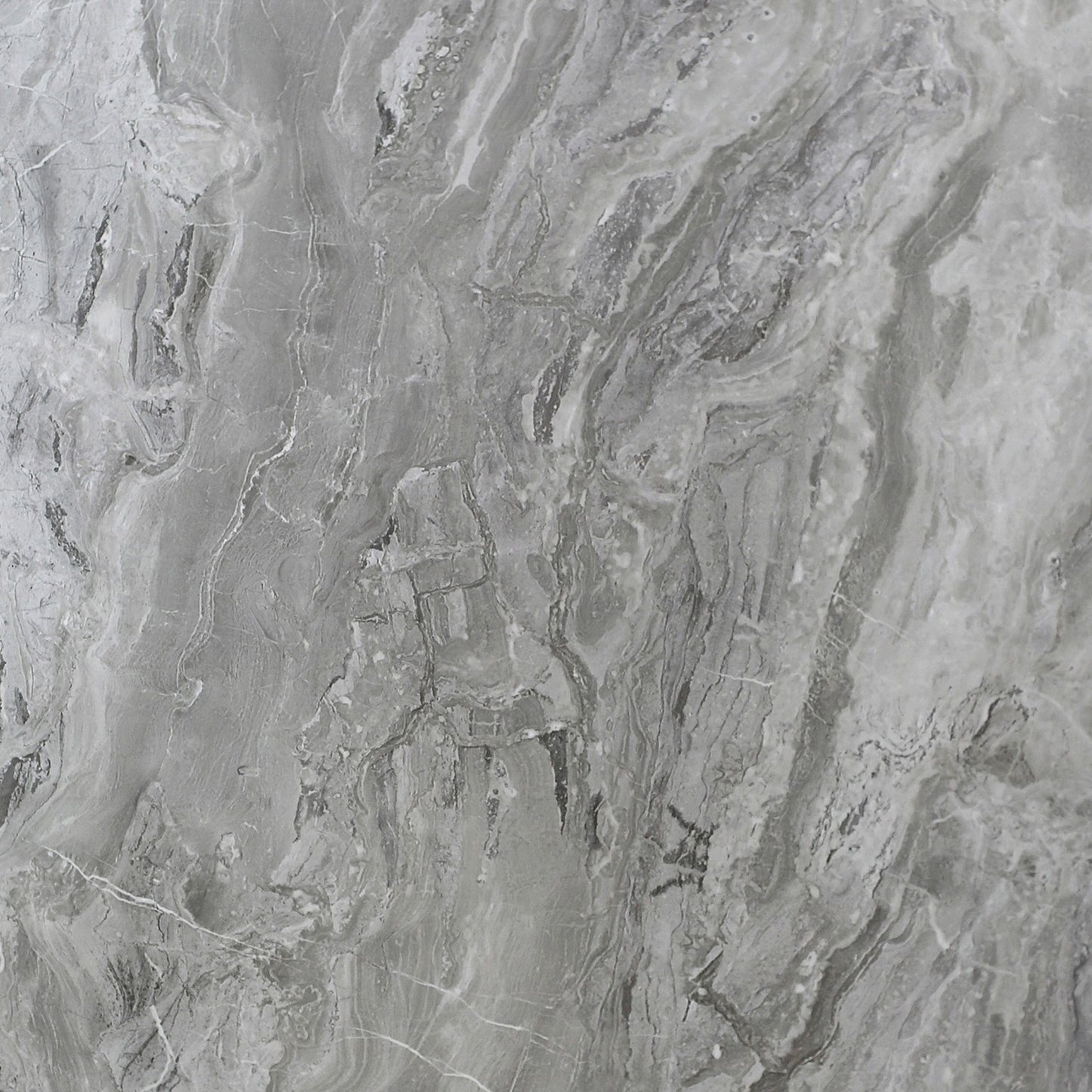 UV Marble Full Size Wall Panels 4ft x 9ft, High Gloss Panels - Backsplash, Bathroom, Accent Walls - Grey, Dark Veins