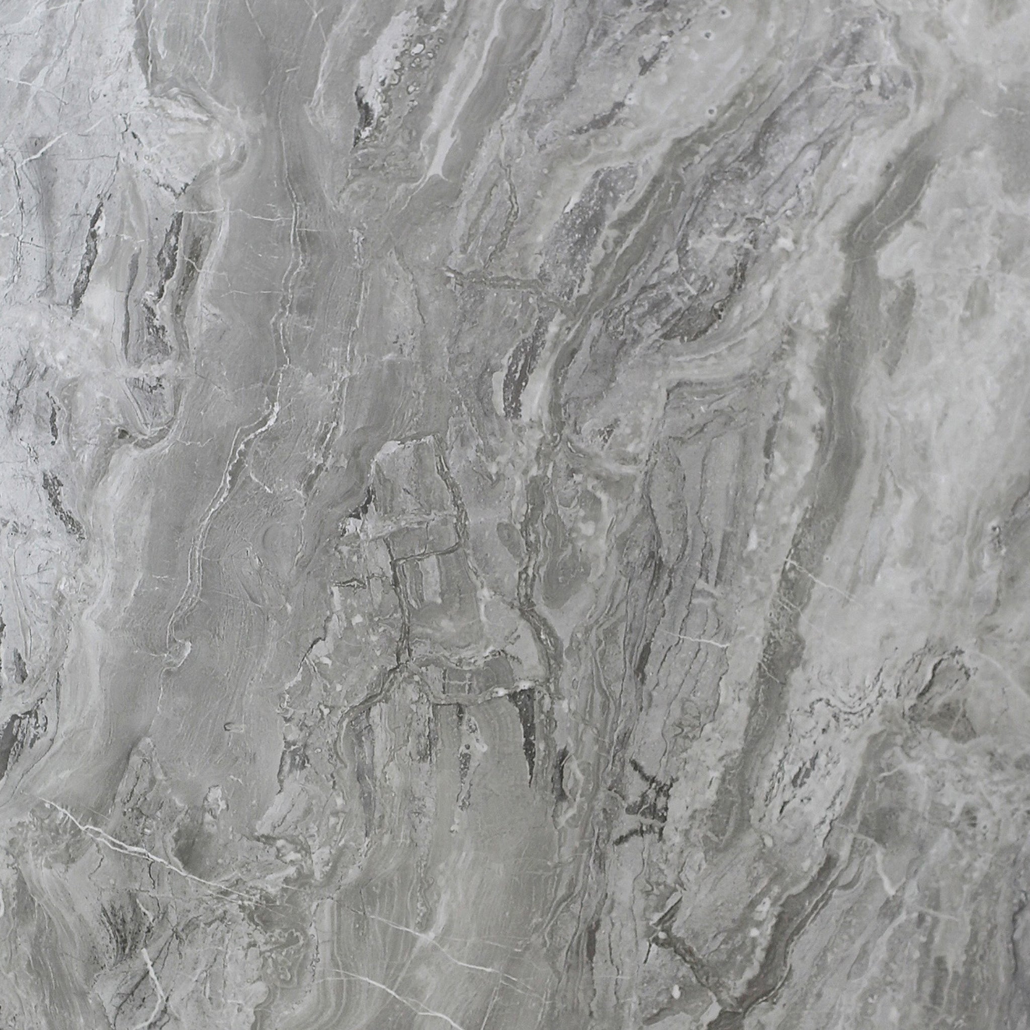 UV Marble Full Size Wall Panels 4ft x 9ft, High Gloss Panels - Backsplash, Bathroom, Accent Walls - Grey, Dark Veins