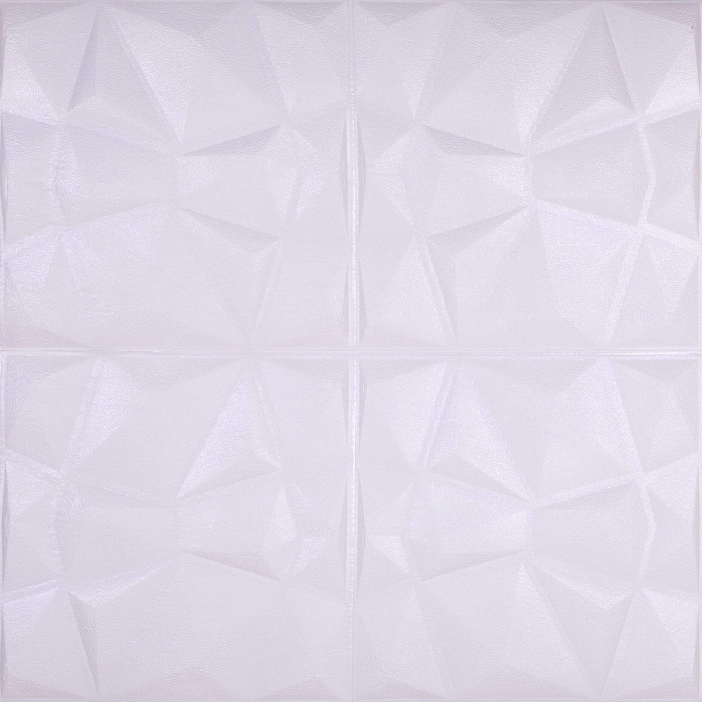 Off White Diamond 3D Wall Panel, Peel and Stick Wall Sticker, Self Adhesive Foam Wallpaper Wall Paneling Decor, 2.3ft X 2.3ft, 5.29 sq ft each - Single