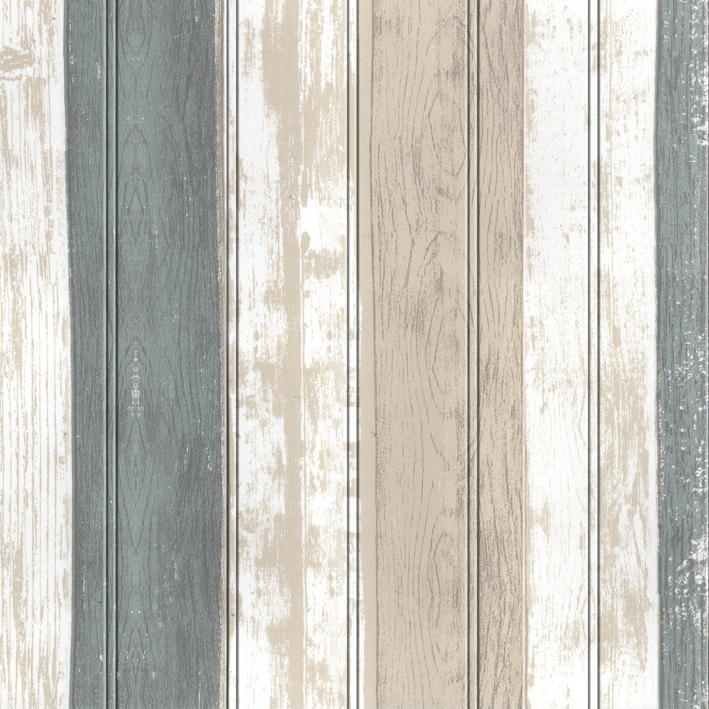Beige, Brown, Teal Faux Planks 3D Wall Panel, Peel and Stick Wall Sticker, Self Adhesive Foam Wallpaper Wall Paneling Decor, 2.3ft X 2.3ft, 5.29 sq ft each - Single