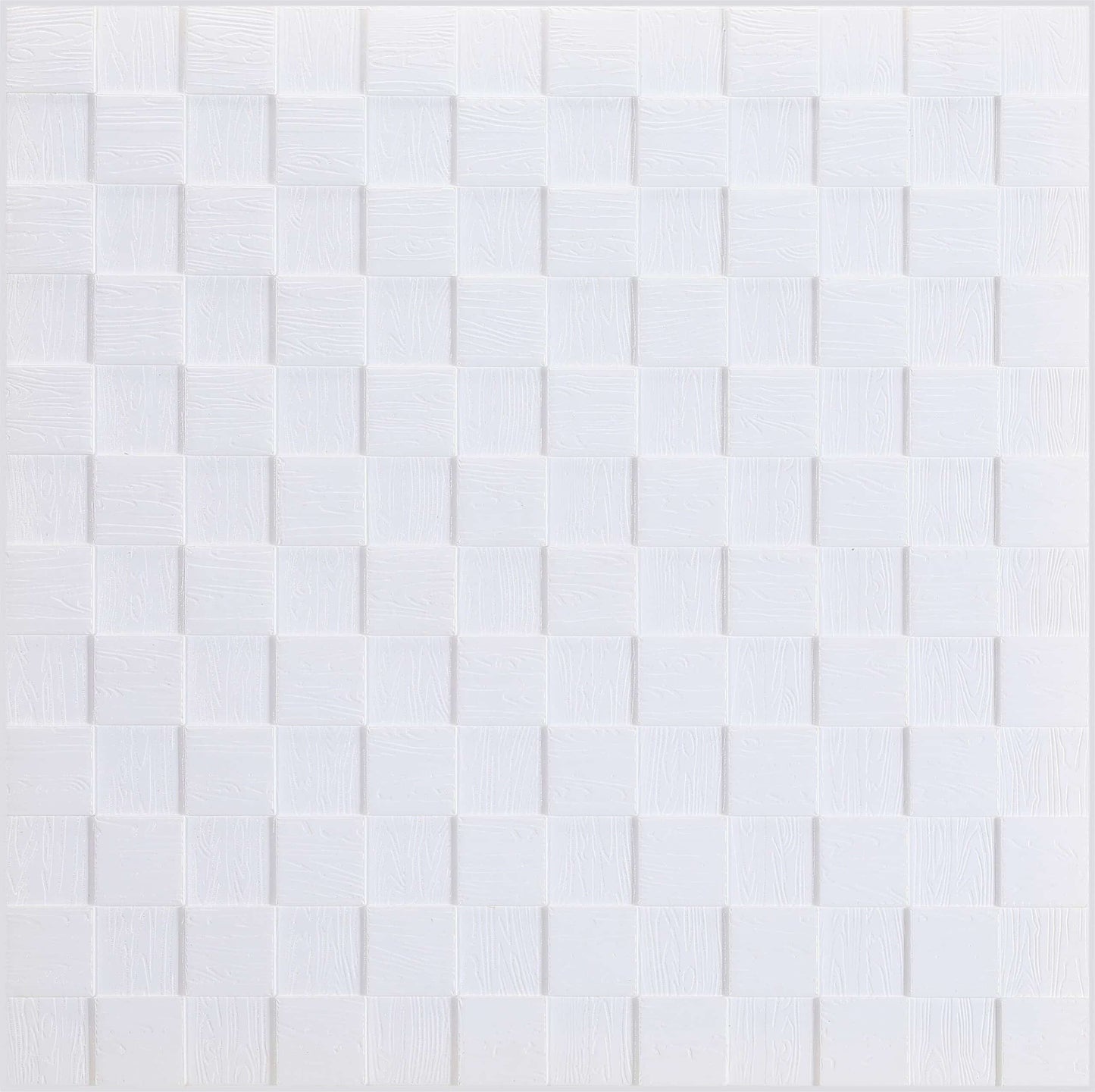 Off White Cubes 3D Wall Panel, Peel and Stick Wall Sticker, Self Adhesive Foam Wallpaper Wall Paneling Decor, 2.3ft X 2.3ft, 5.29 sq ft each - Single