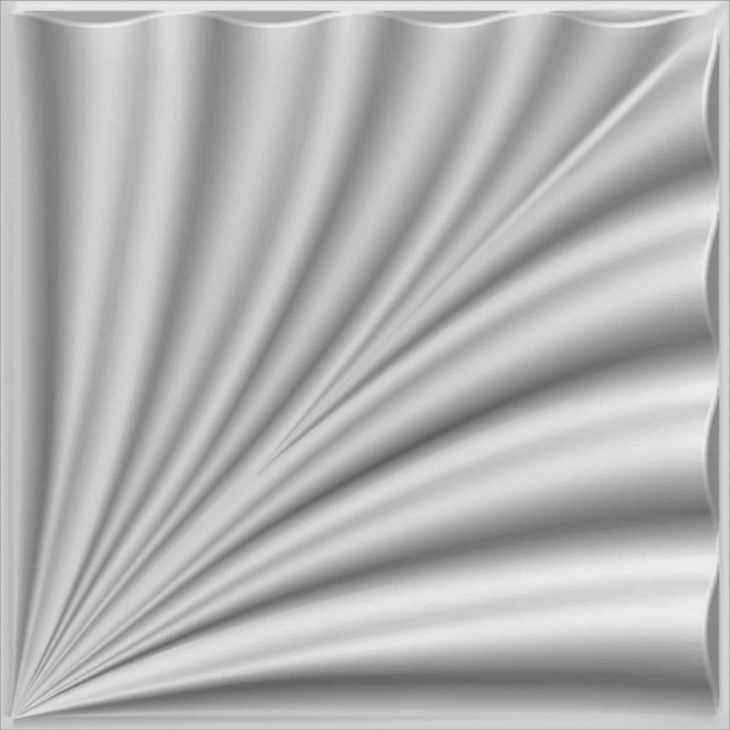 Paintable Off White Abstract Eruption Fiber 3D Wall Panel, Interior Wall Paneling, 1.6 ft X 1.6 ft (50cm X 50cm), 2.6 sq.ft. (0.25 sq. m) each - Single