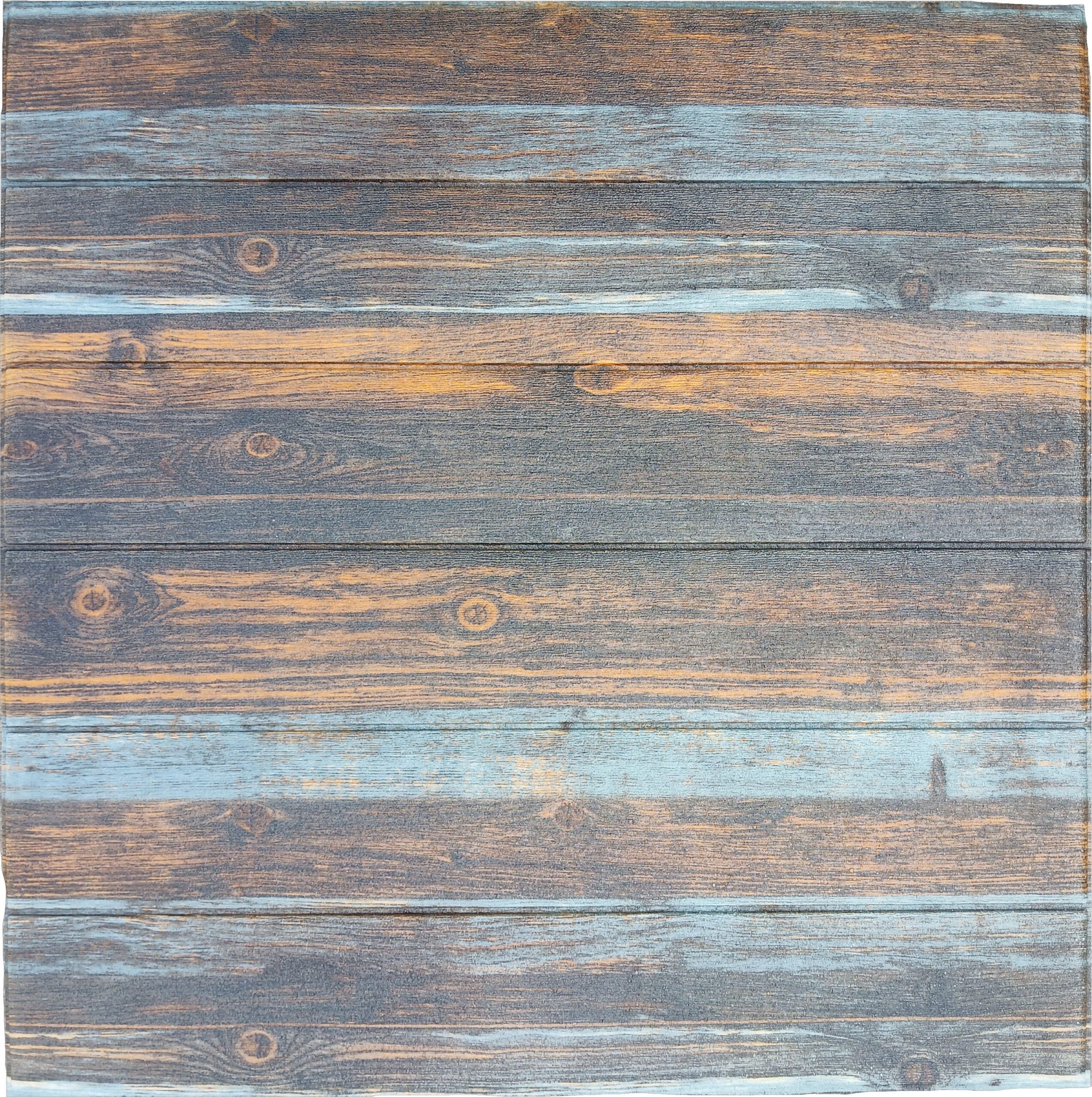 Charcoal Merigold Blue Faux Wood 3D Wall Panel, Peel and Stick Wall Sticker, Self Adhesive Foam Wallpaper Wall Paneling Decor, 2.3ft X 2.3ft, 5.29 sq ft each - Single