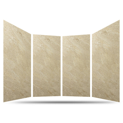 Faux Stone Wall Panels - 2 ft X 4 ft - Waterproof, Matte Textured, DIY Friendly Indoor Wall Cladding  - Tan, Brown