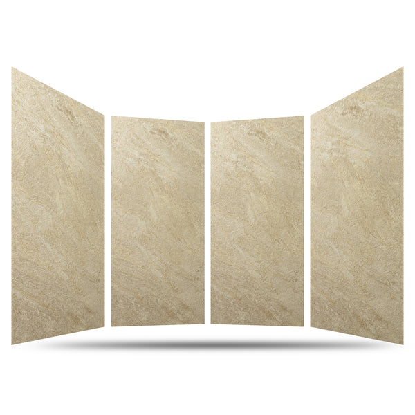 Faux Stone Wall Panels - 2 ft X 4 ft - Waterproof, Matte Textured, DIY Friendly Indoor Wall Cladding  - Tan, Brown