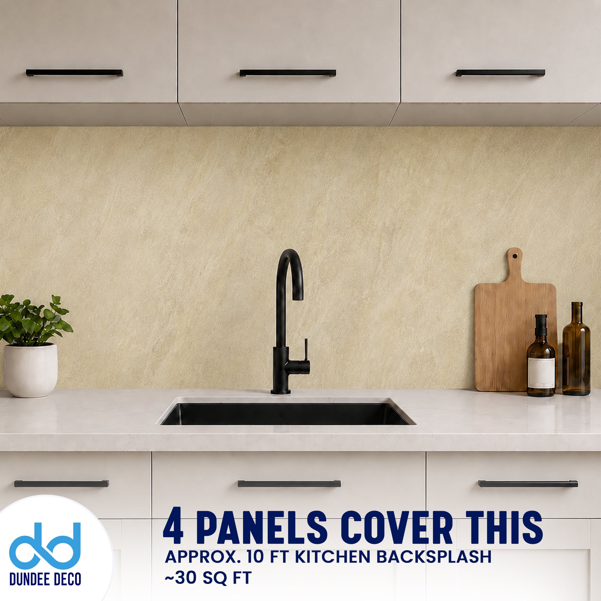 Faux Stone Wall Panels - 2 ft X 4 ft - Waterproof, Matte Textured, DIY Friendly Indoor Wall Cladding  - Tan, Brown
