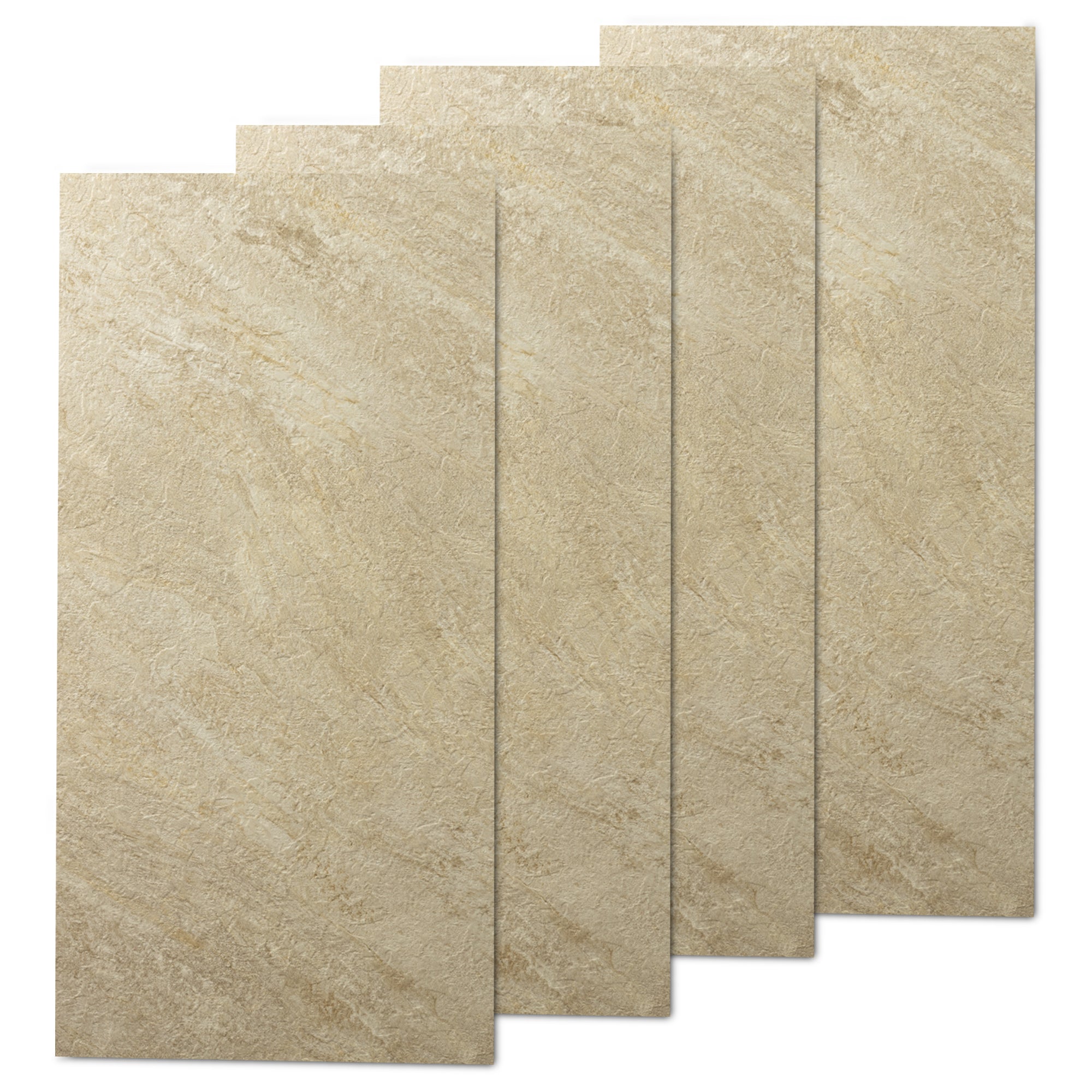 Faux Stone Wall Panels - 2 ft X 4 ft - Waterproof, Matte Textured, DIY Friendly Indoor Wall Cladding  - Tan, Brown