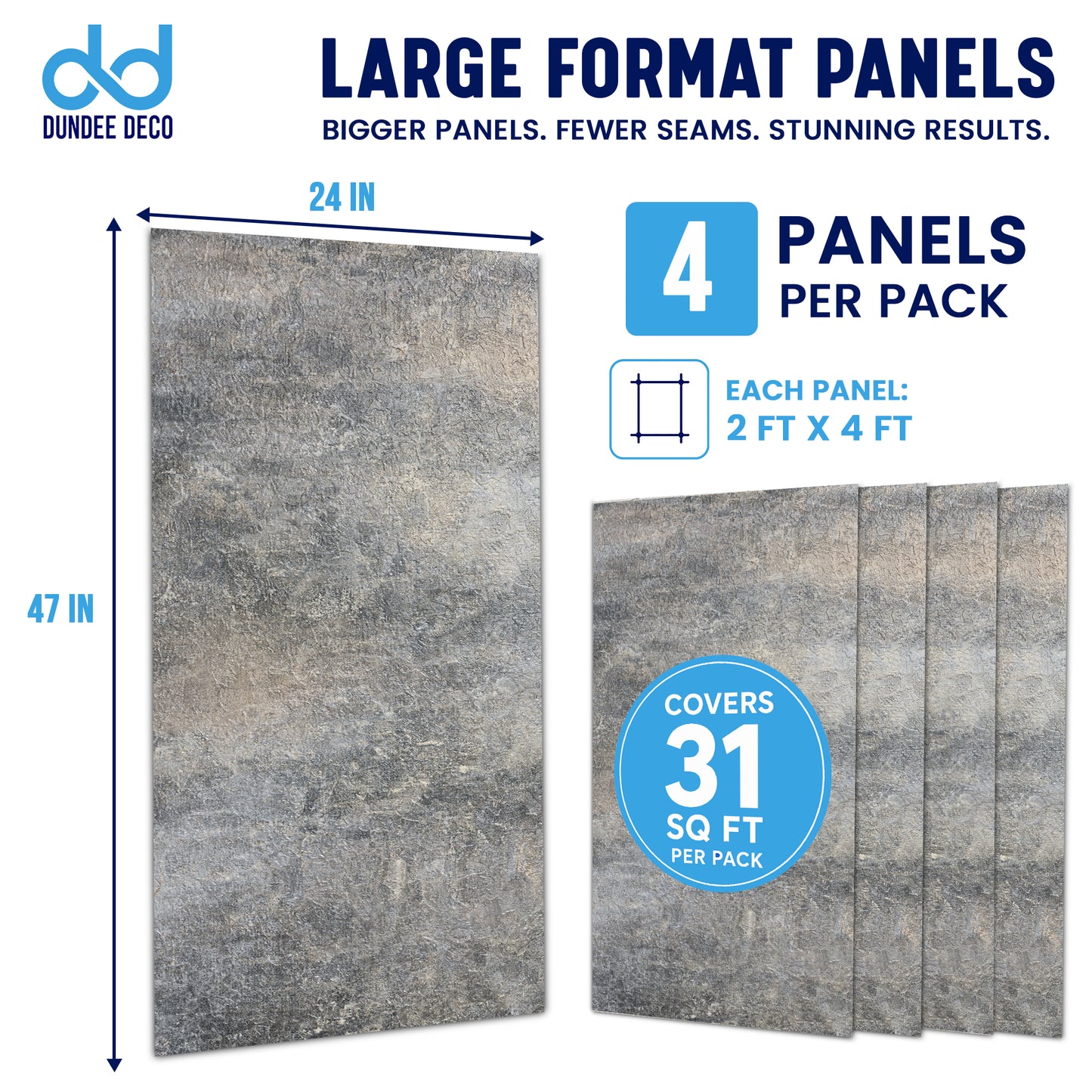 Faux Stone Wall Panels - 2 ft X 4 ft - Waterproof, Matte Textured, DIY Friendly Indoor Wall Cladding  - Black, Grey, Tan