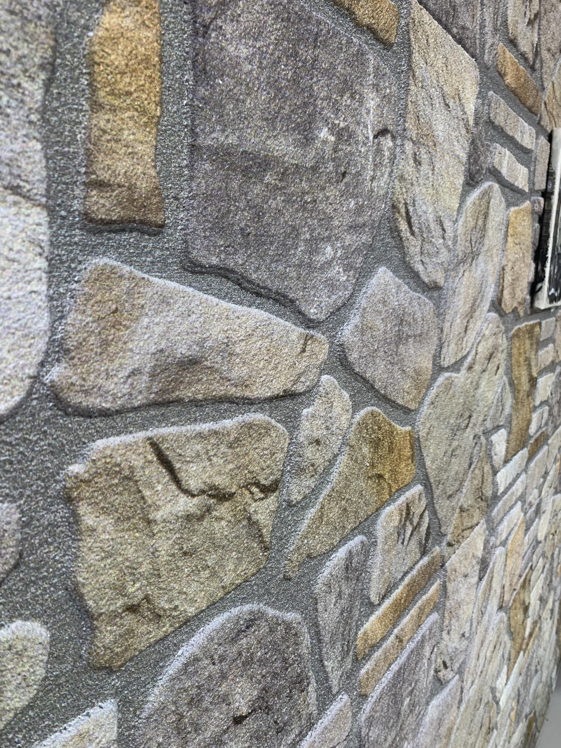 Outlet Grey Gold Stone Look Wall Paneling, Styrofoam Facing, Single Panel, Covers 5.4 sq ft