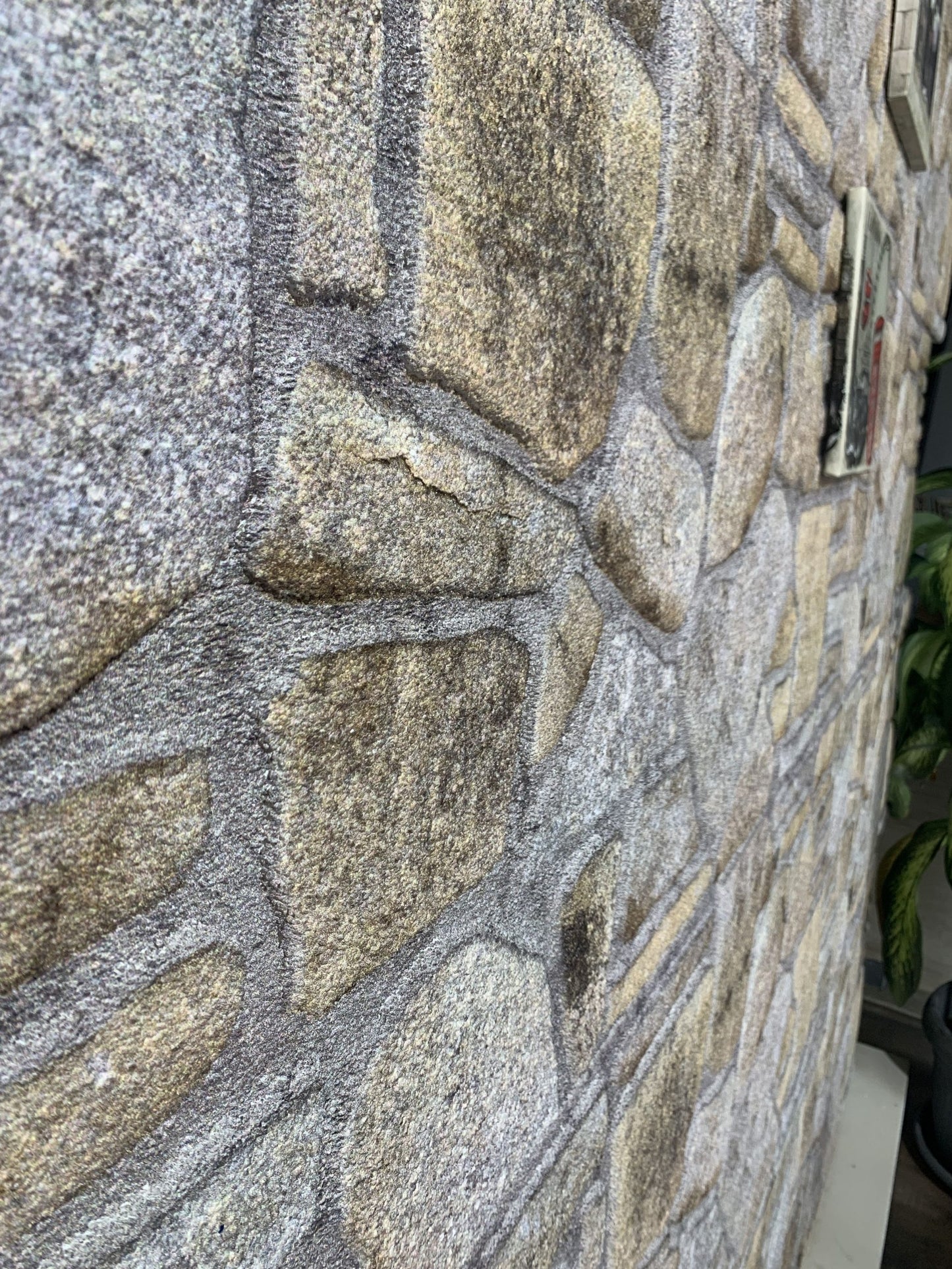 Outlet Gold Lilac Stone Look Wall Paneling, Styrofoam Facing, Single Panel, Covers 5.4 sq ft