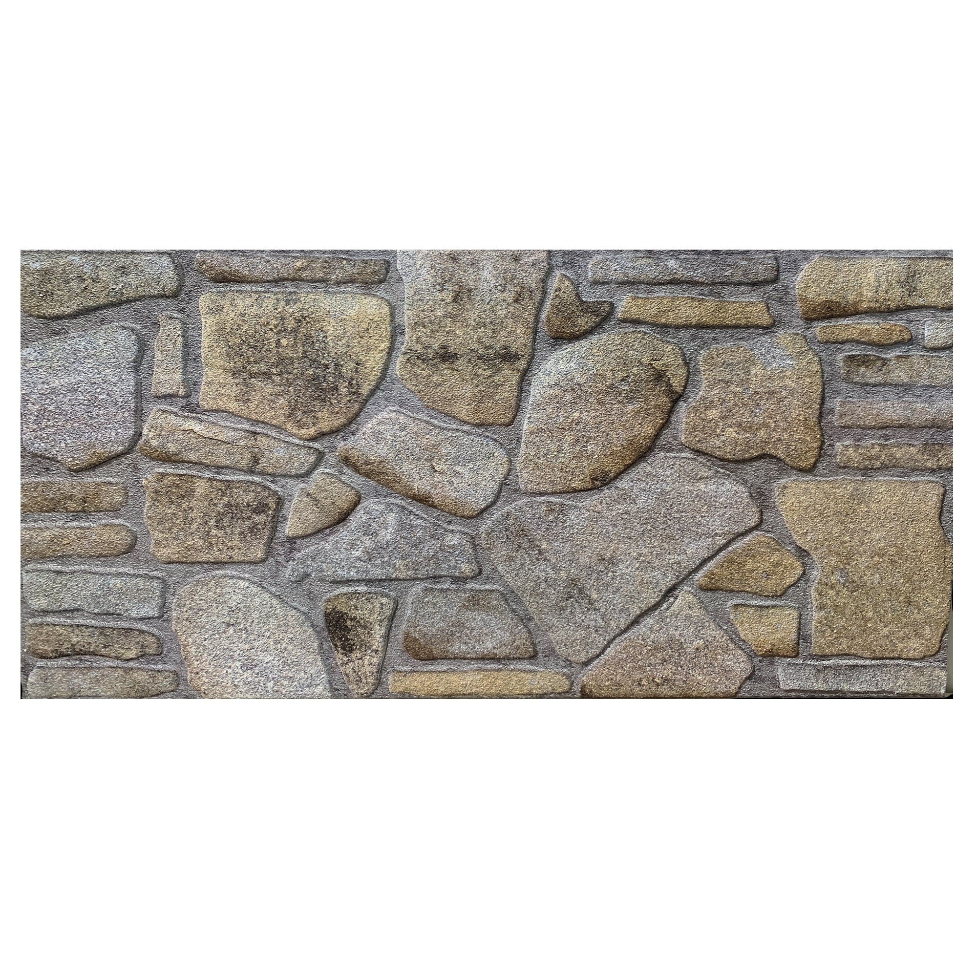 Outlet Gold Lilac Stone Look Wall Paneling, Styrofoam Facing, Single Panel, Covers 5.4 sq ft