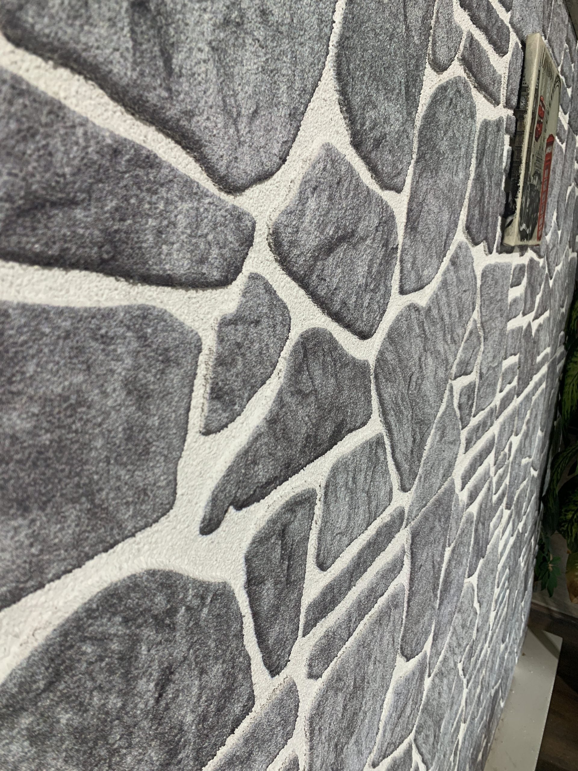Outlet Bluish Grey White Stone Look Wall Paneling, Styrofoam Facing, Single Panel, Covers 5.4 sq ft