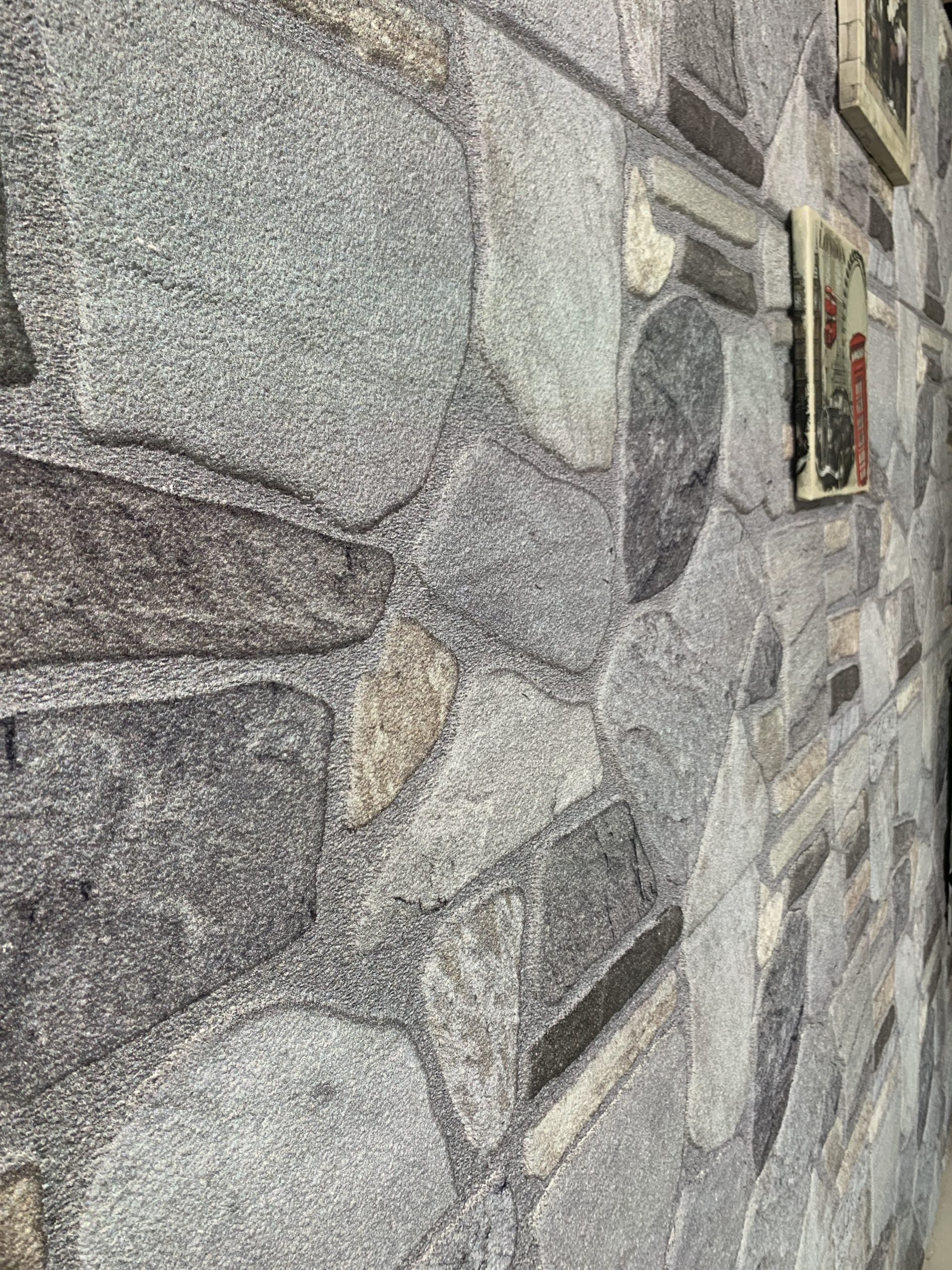 Outlet Grey Mauve Blue Stone Look Wall Paneling, Styrofoam Facing, Single Panel, Covers 5.4 sq ft