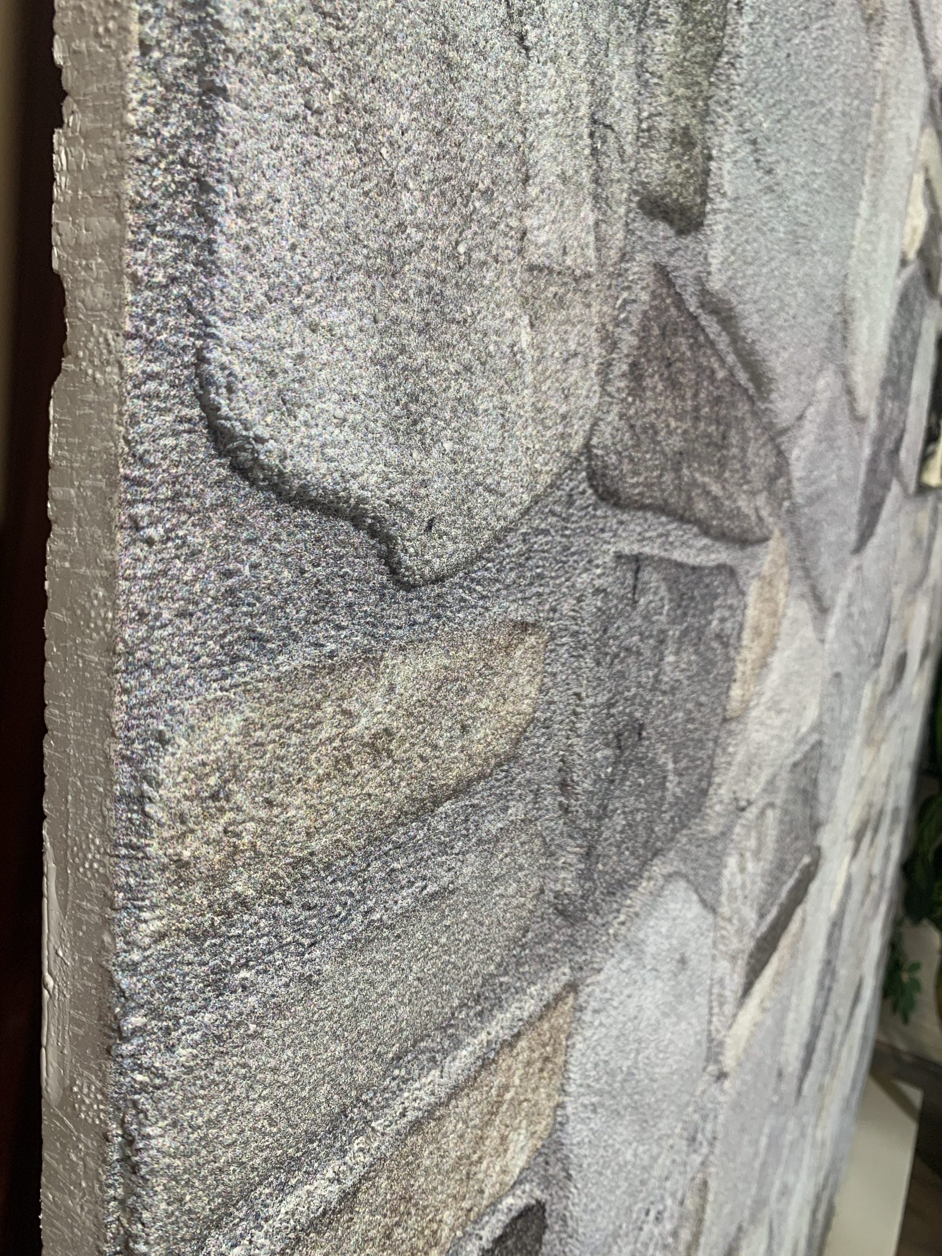 Outlet Grey Mauve Blue Stone Look Wall Paneling, Styrofoam Facing, Single Panel, Covers 5.4 sq ft