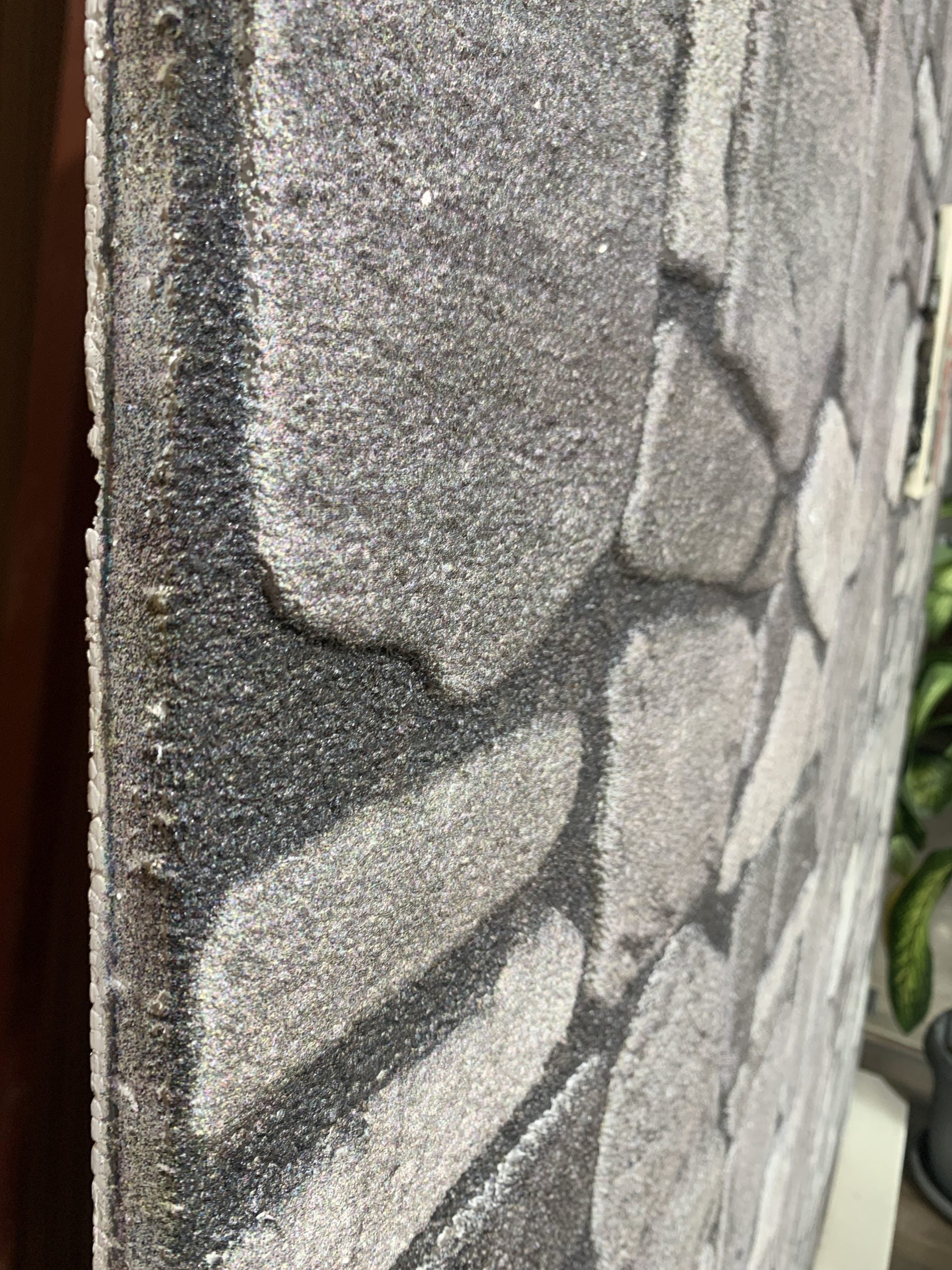 Outlet Grey Charcoal Ash Stone Look Wall Paneling, Styrofoam Facing, Single Panel, Covers 5.4 sq ft