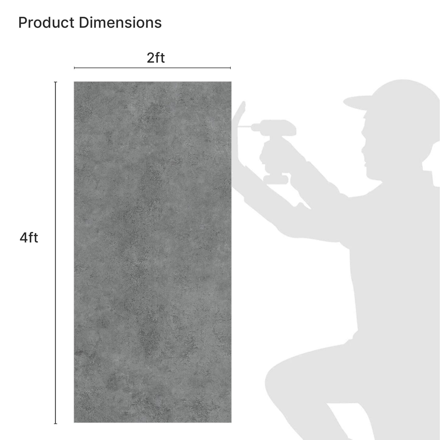 SPC panels Concrete in Grey