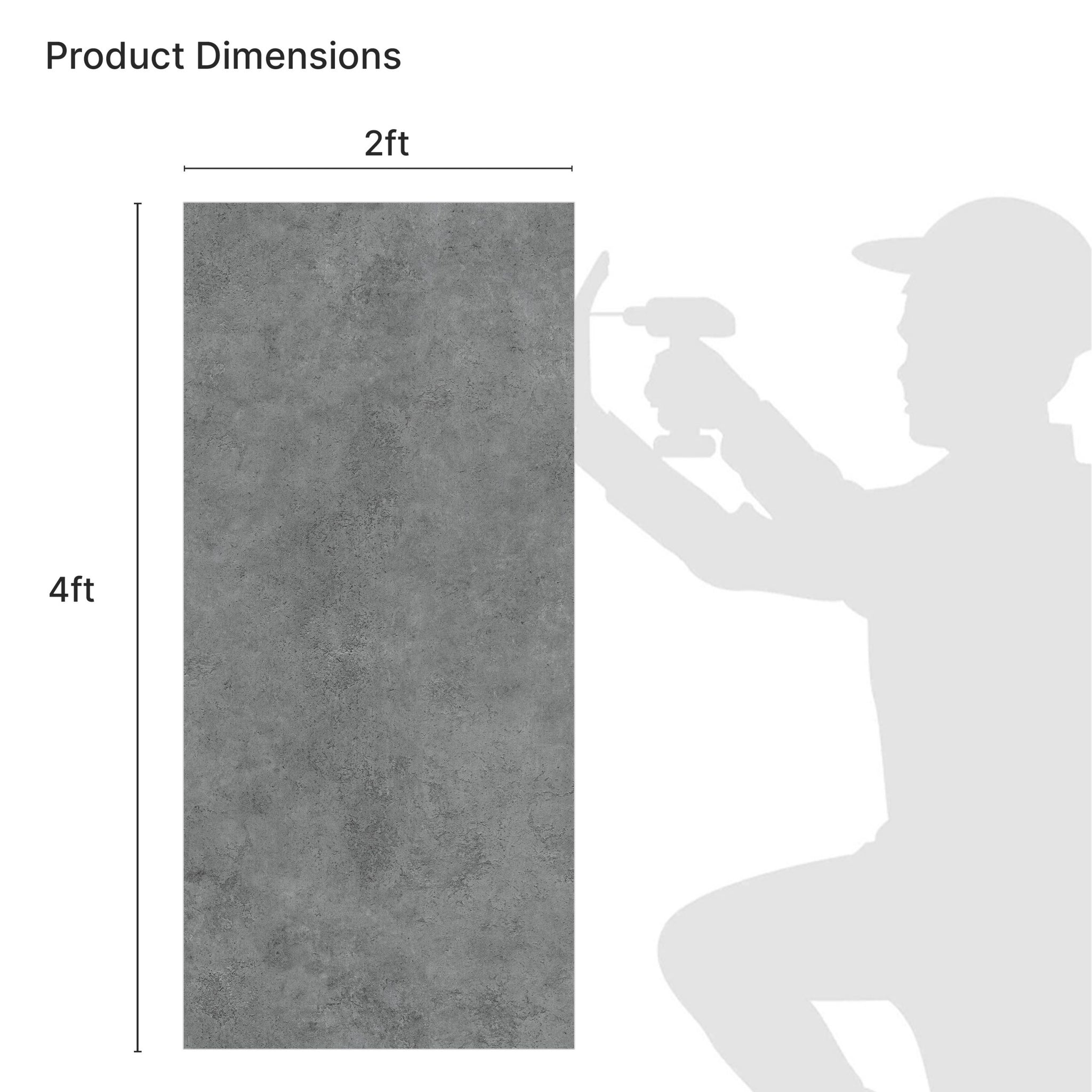 SPC panels Concrete in Grey