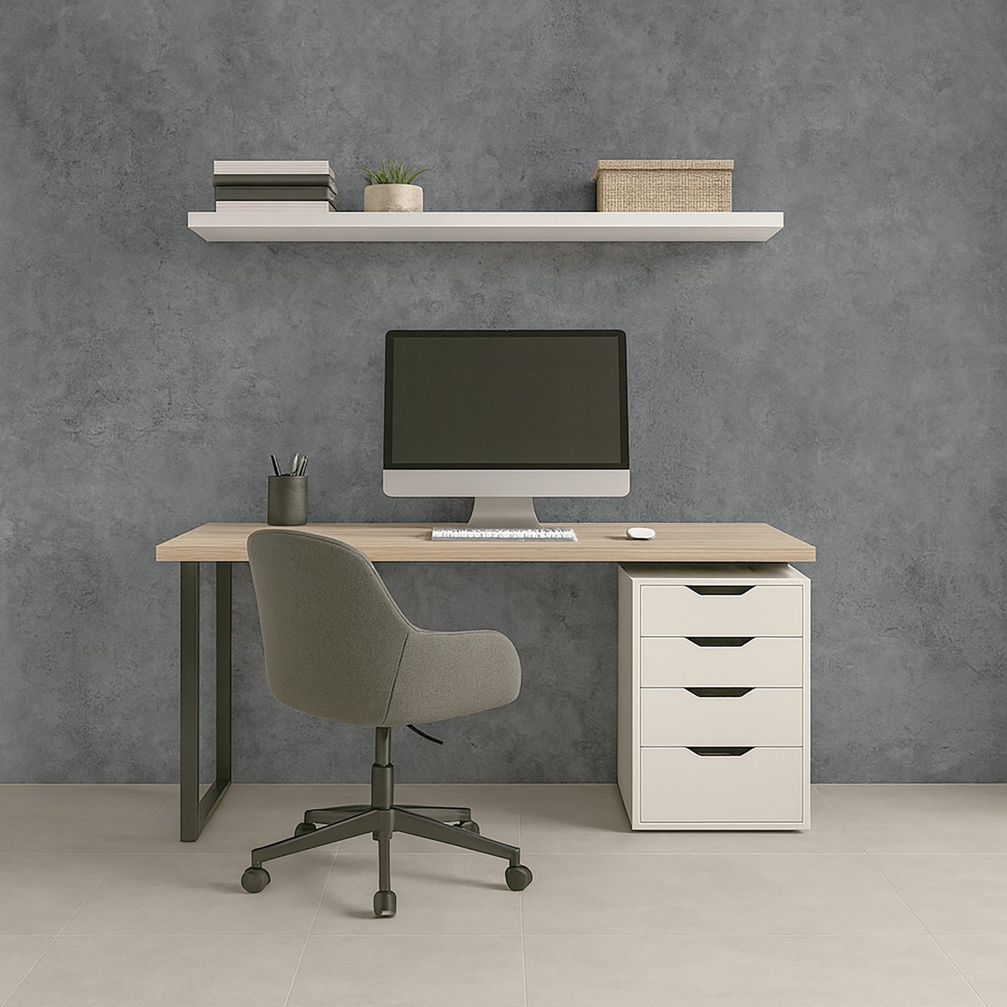 Faux Concrete Panels - 2 ft X 4 ft - Matte, Waterproof DIY Decorative Panels for Walls and Floors - Grey