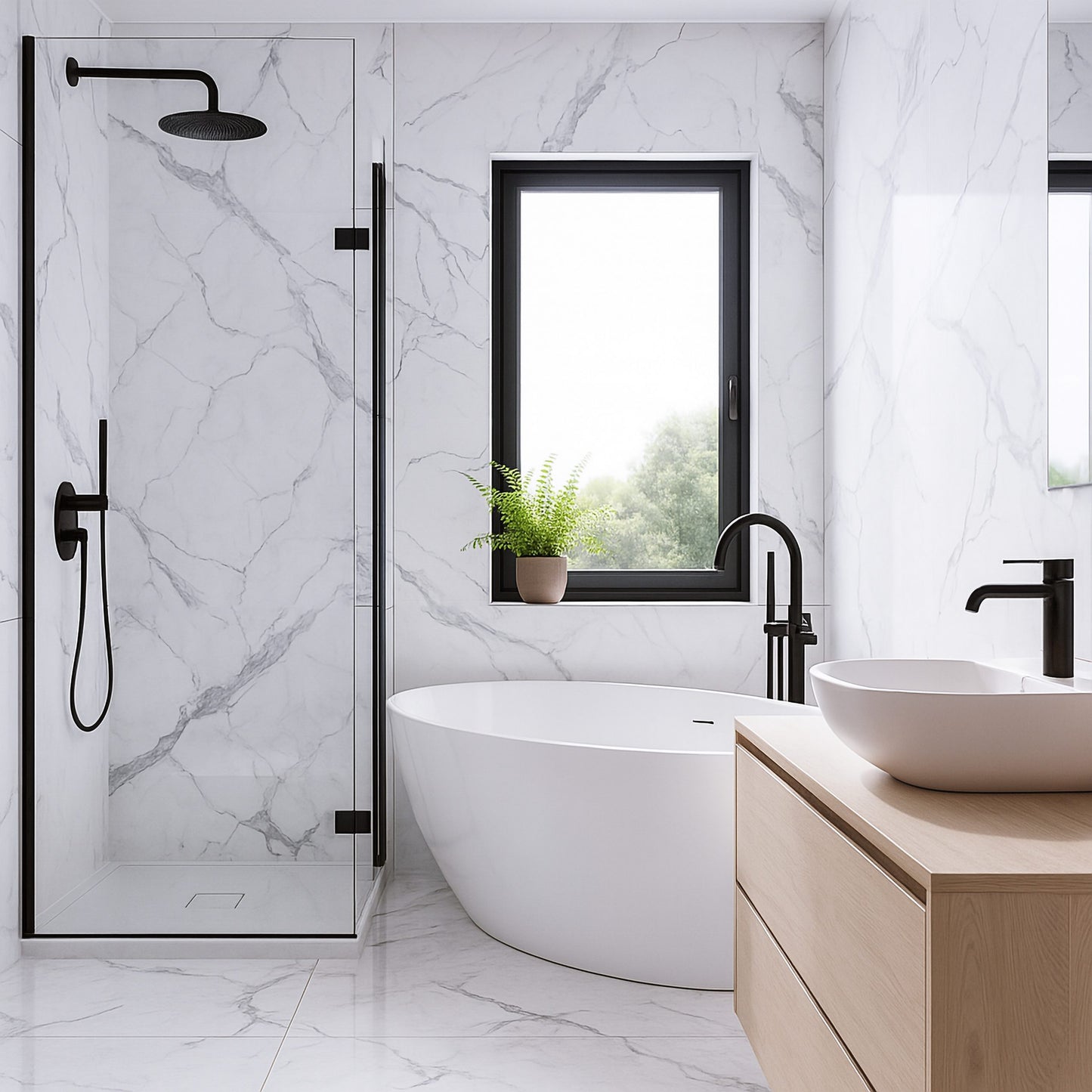 SPC panels Marble in Off-White|Grey|Tan