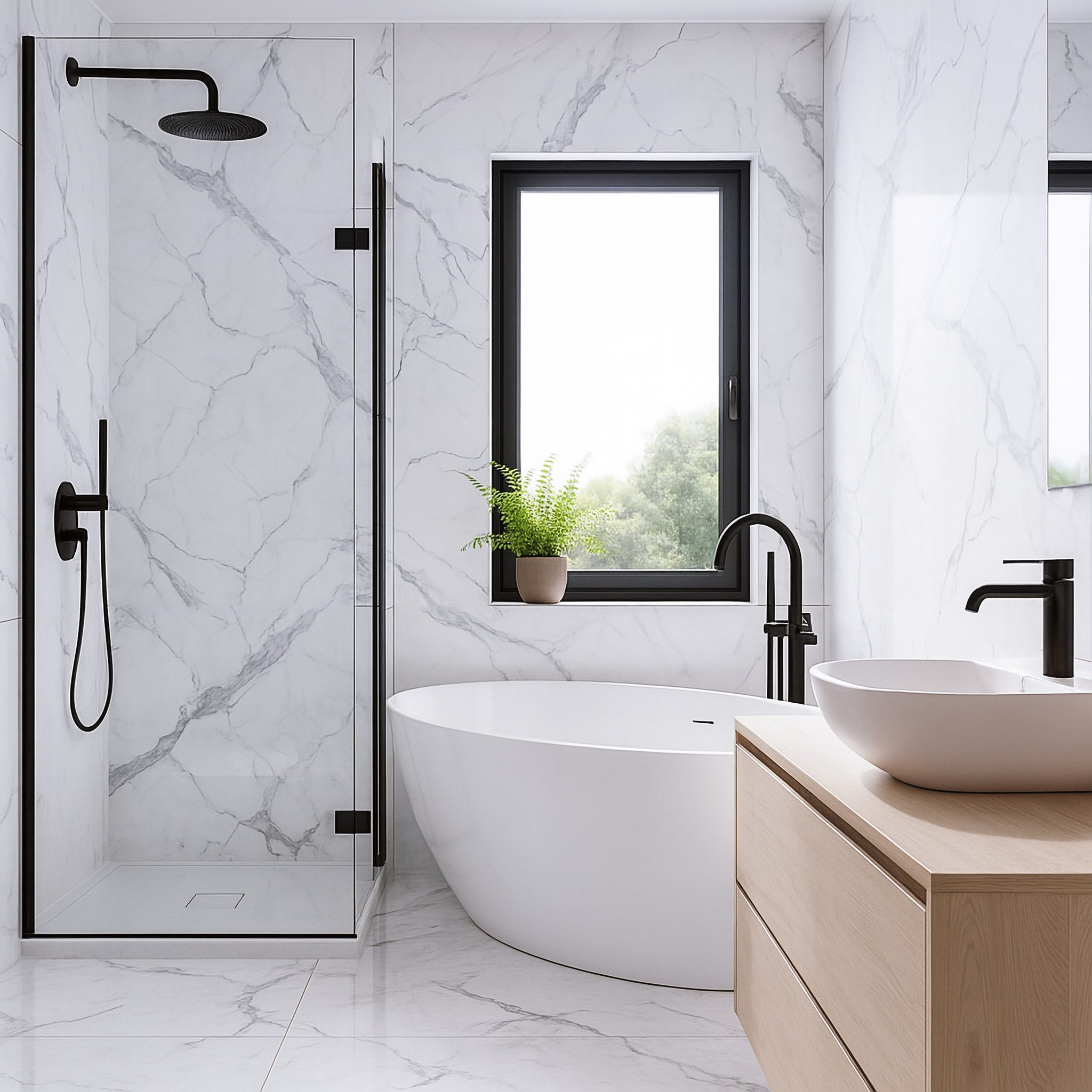 SPC panels Marble in Off-White|Grey|Tan