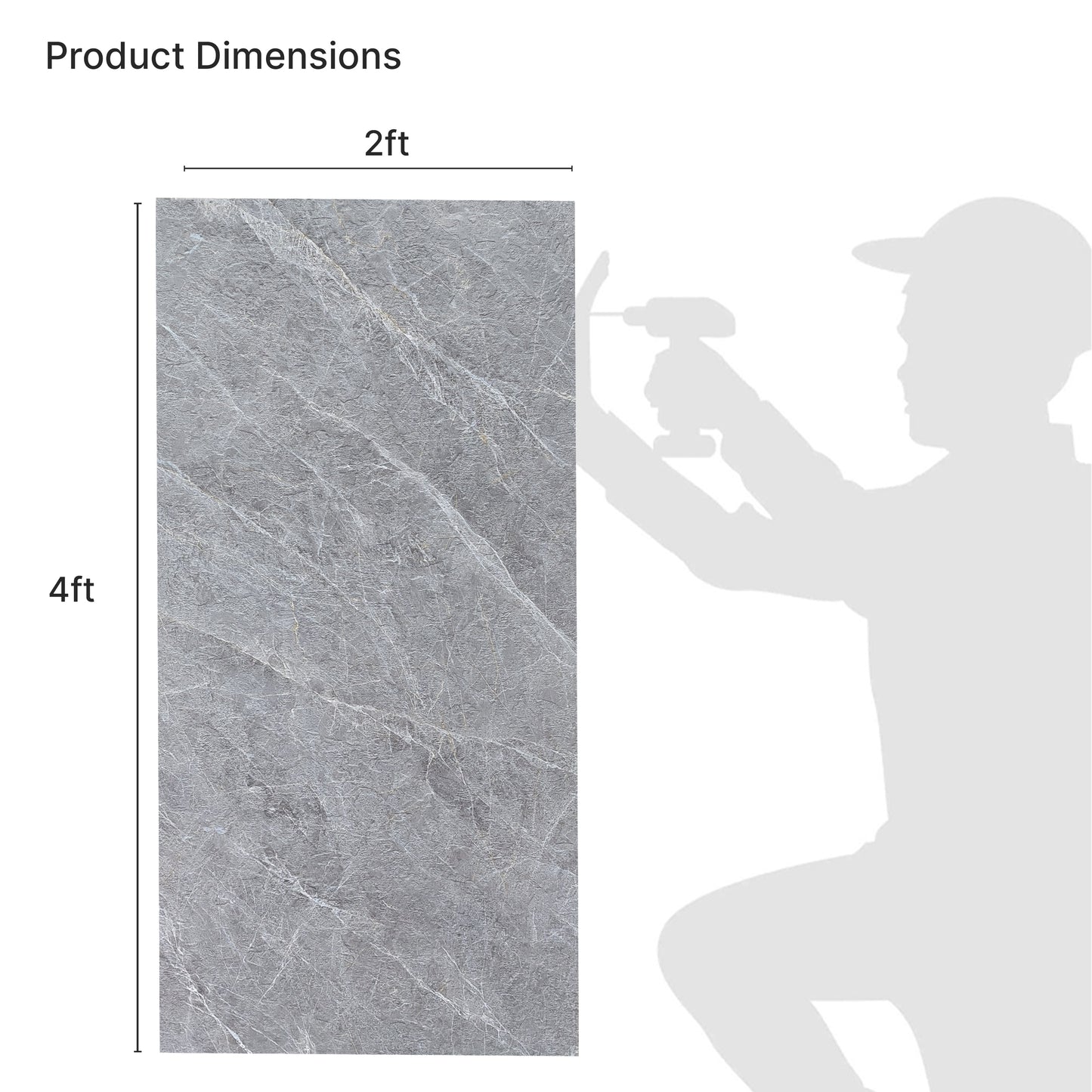 Faux Stone Wall Panels - 2 ft X 4 ft - Waterproof, Matte Textured, DIY Friendly Indoor Wall Cladding  - Black, Grey, Tan