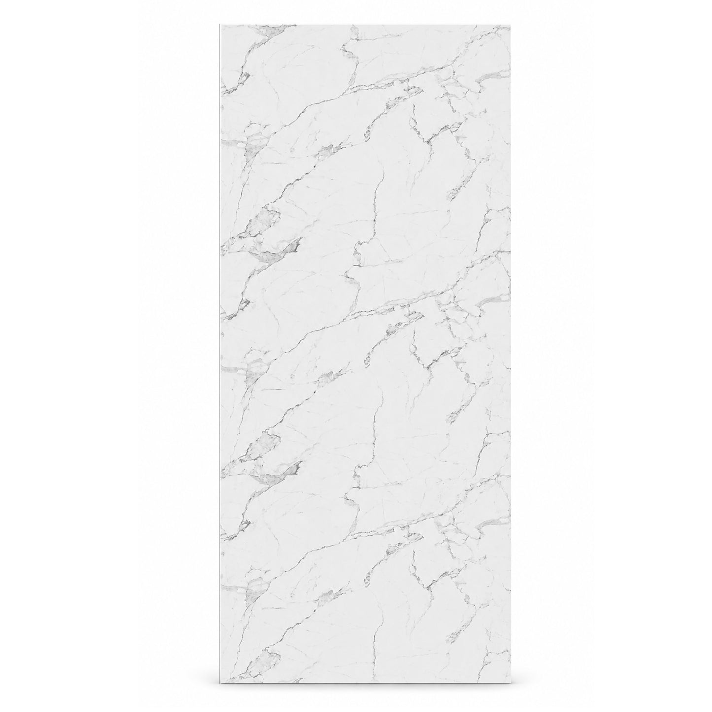 UV Marble Full Size Wall Panels 4ft x 9ft, High Gloss Panels - Backsplash, Bathroom, Accent Walls - White, Grey Veins
