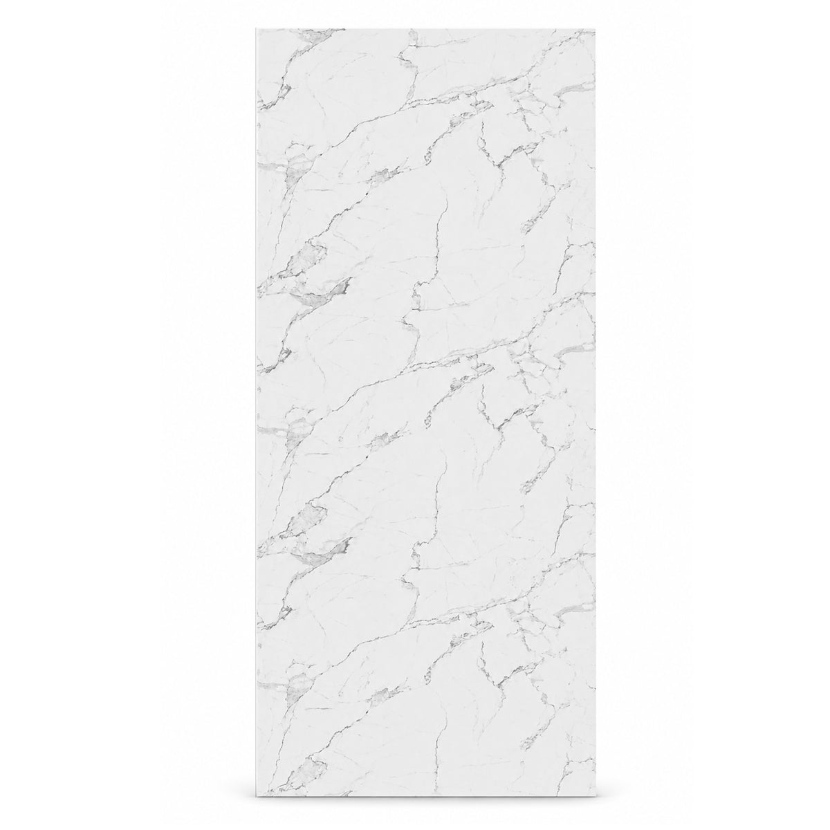 UV Marble Full Size Wall Panels 4ft x 9ft, High Gloss Panels - Backsplash, Bathroom, Accent Walls - White, Grey Veins