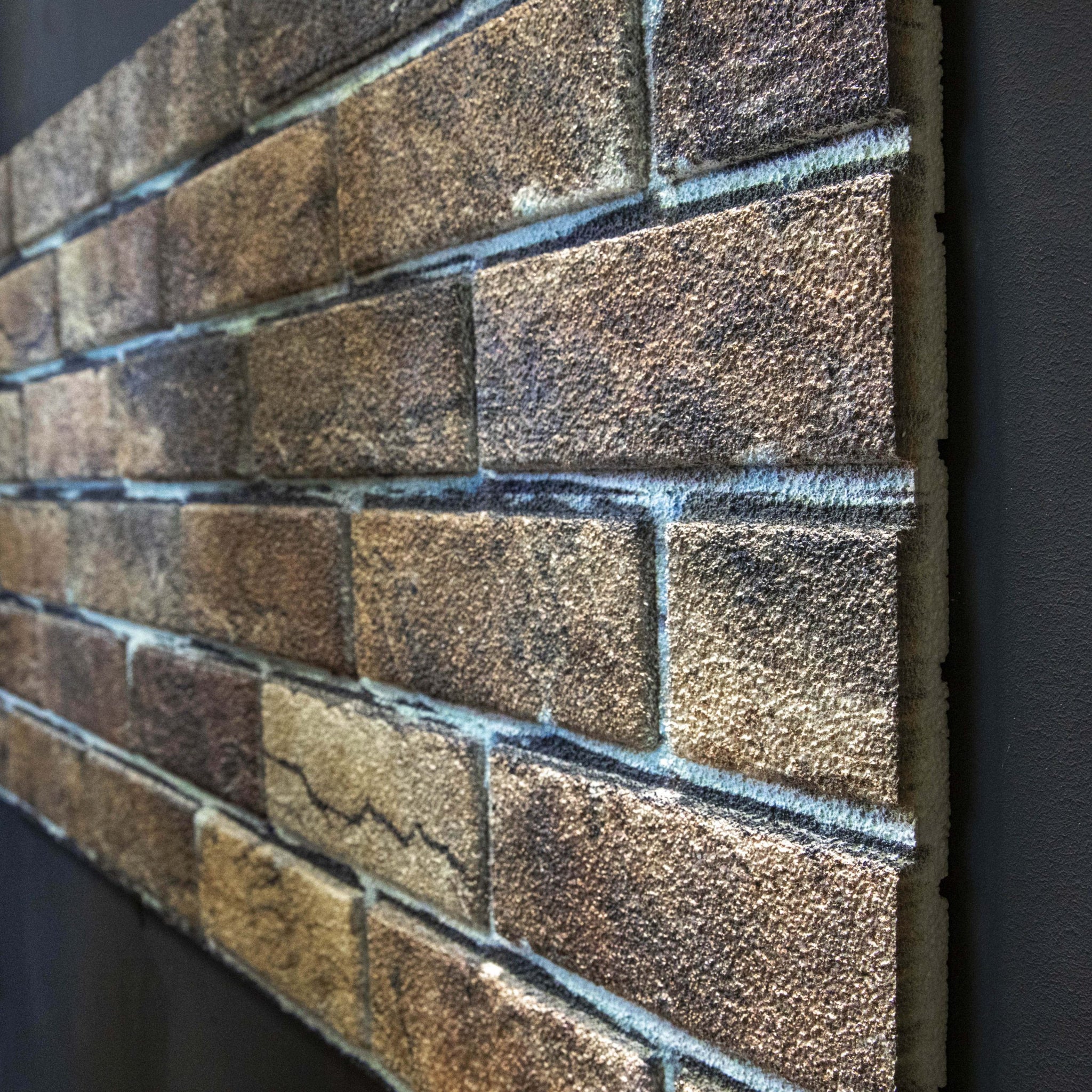 Outlet Beige Brown Stone Look Wall Paneling, Styrofoam Facing, Single Panel, Covers 5.4 sq ft