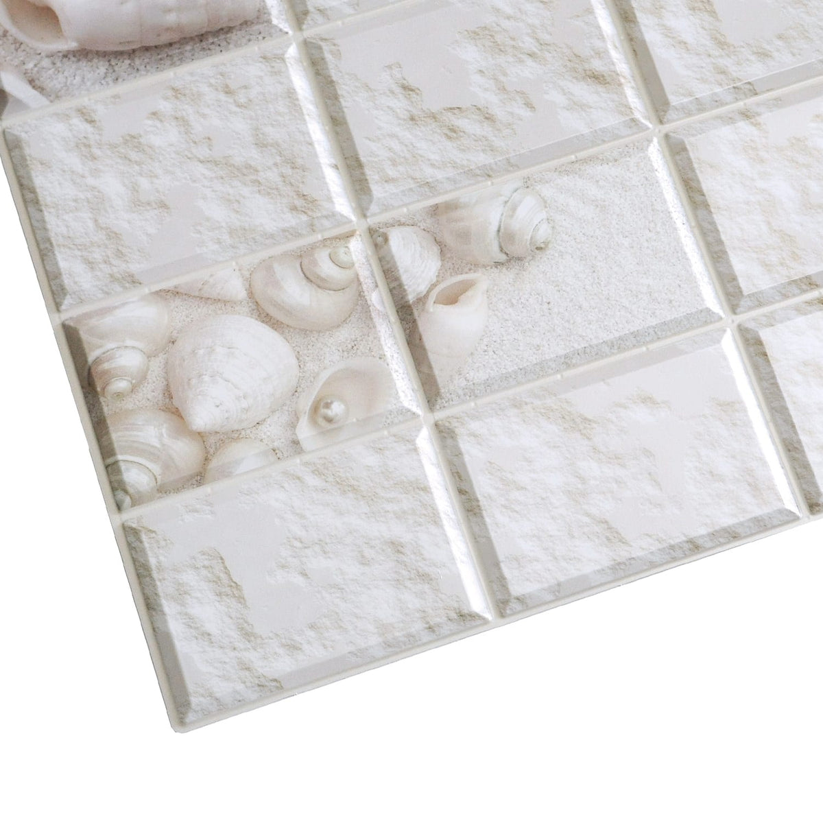 Distressed Pvc PVC 3D Wall Panel, Distressed Stone Shells, 3.2 ft x 1.6 ft, Glue-on,