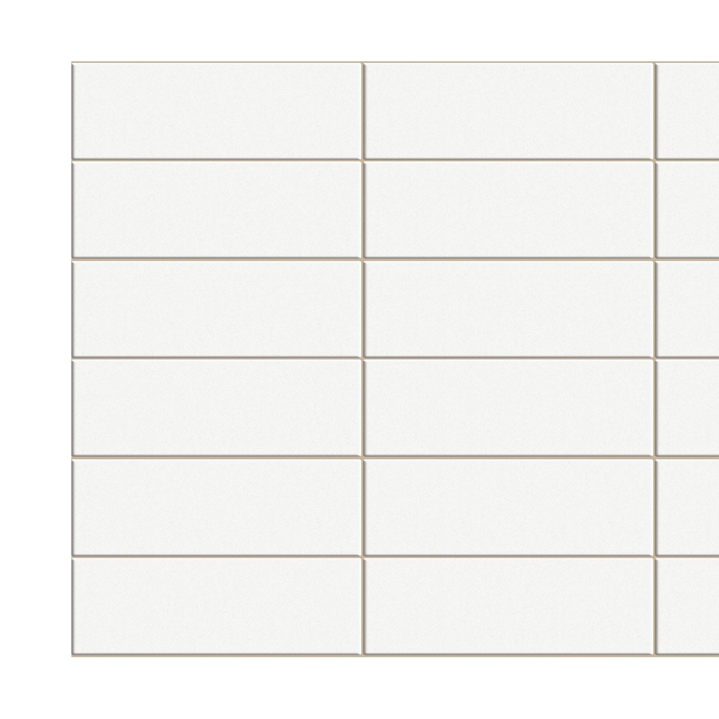 Beige Faux Tile PVC 3D Wall Panel, 3.1 ft X 1.6 ft (96cm X 48cm), Interior Design Wall Paneling Decor, 4.9 sq. ft. (0.46 sq. m) each - Single