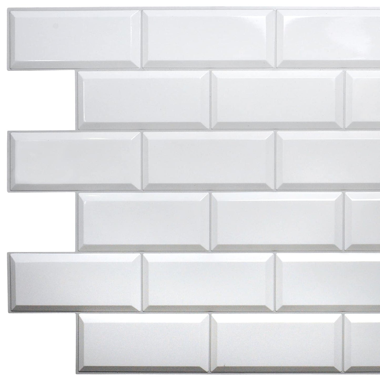 Faux tiles PVC wall panel 3d