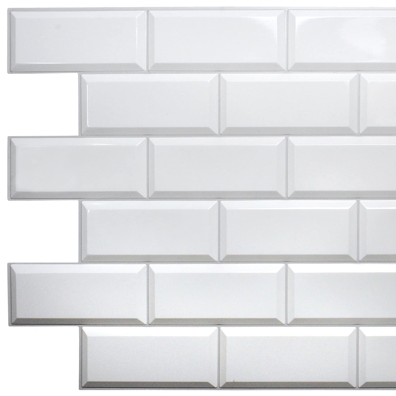 Faux tiles PVC wall panel 3d